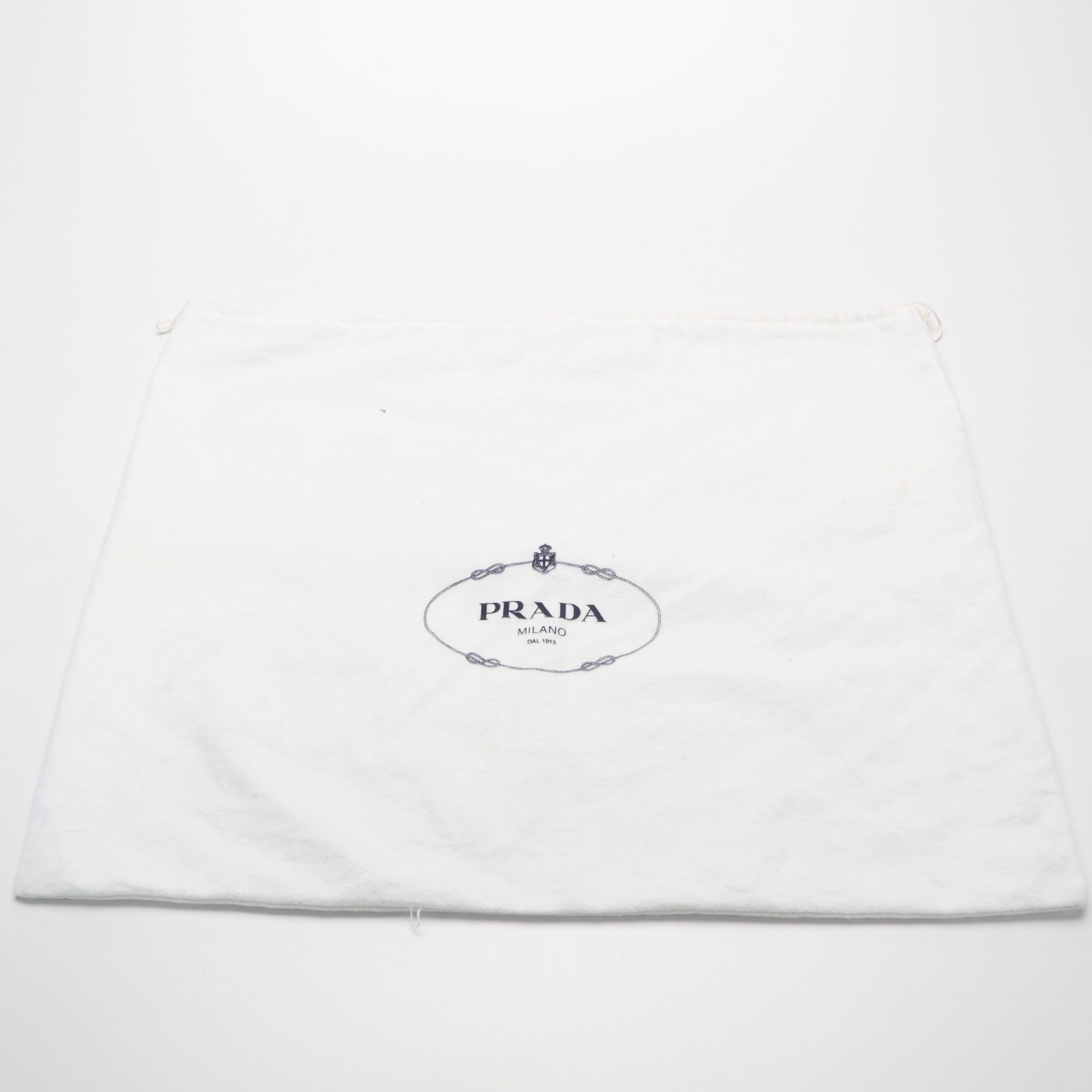 Prada Canapa Logo Tote Bag in Green Canvas