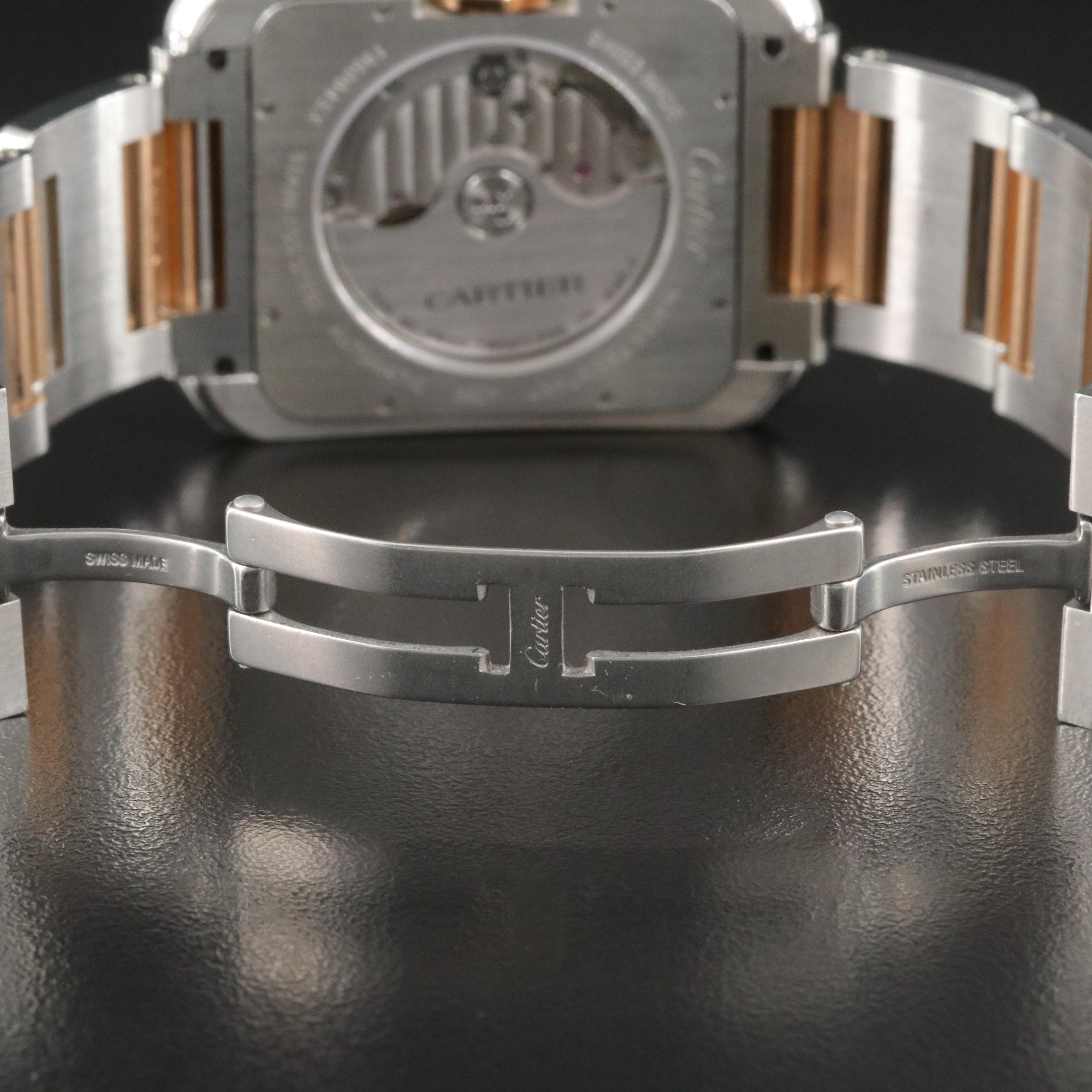 Cartier Tank Anglaise XL 18K Rose Gold and Stainless Steel Watch