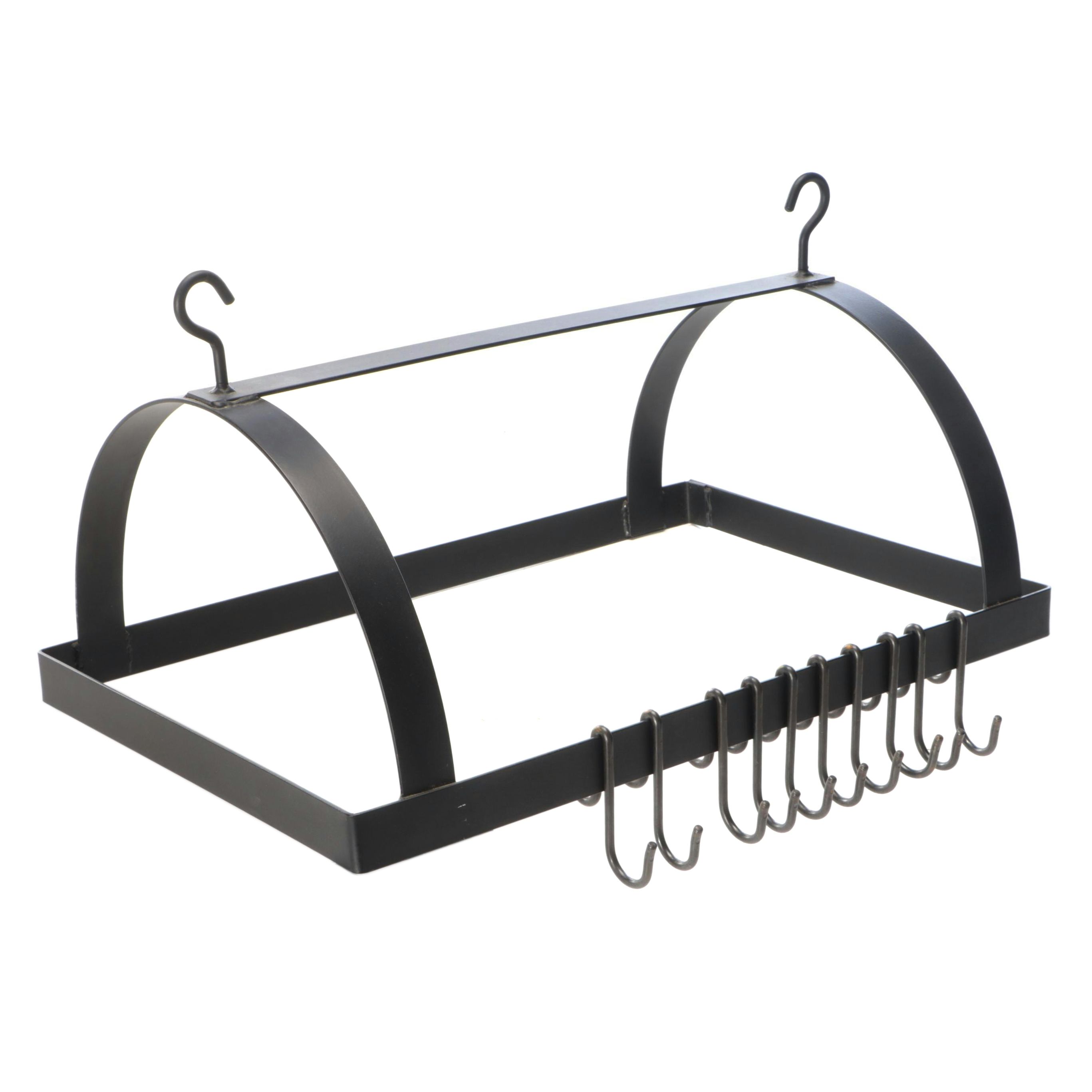 Black Metal Kitchen Hanging Pot Rack