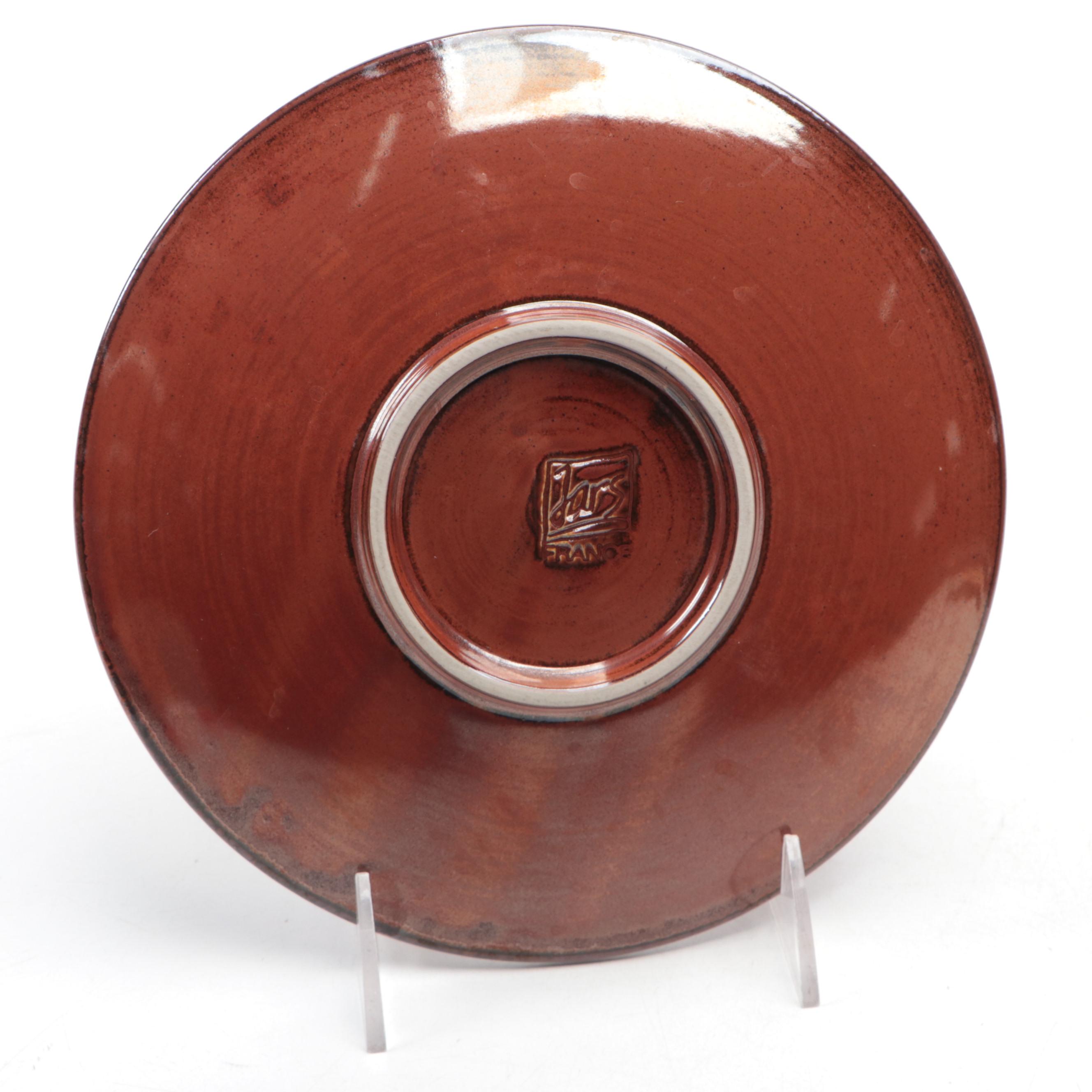 Brownware Bean Pot with Other Tableware and Vase