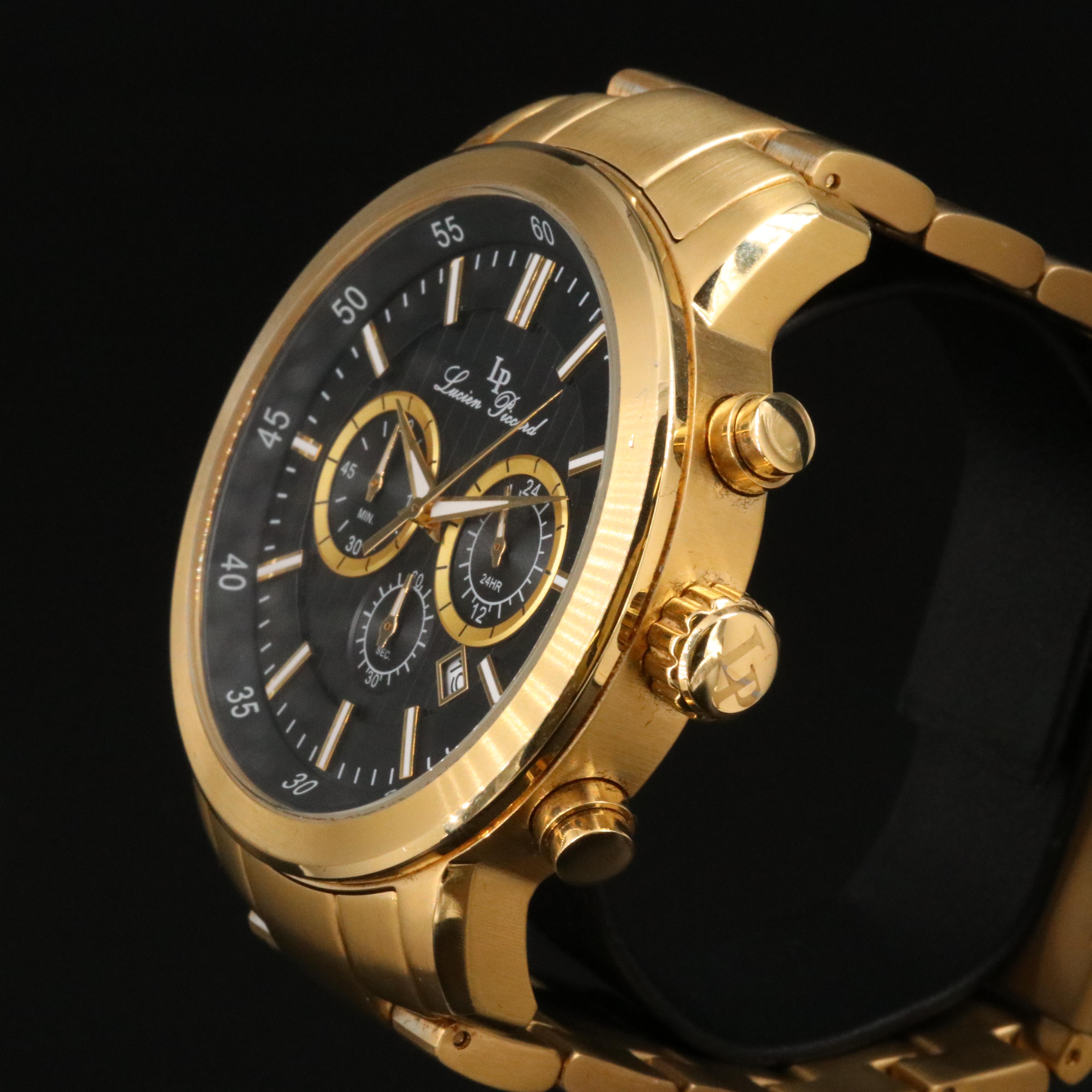 Lucien Piccard Chronograph Black Dial Date Watch