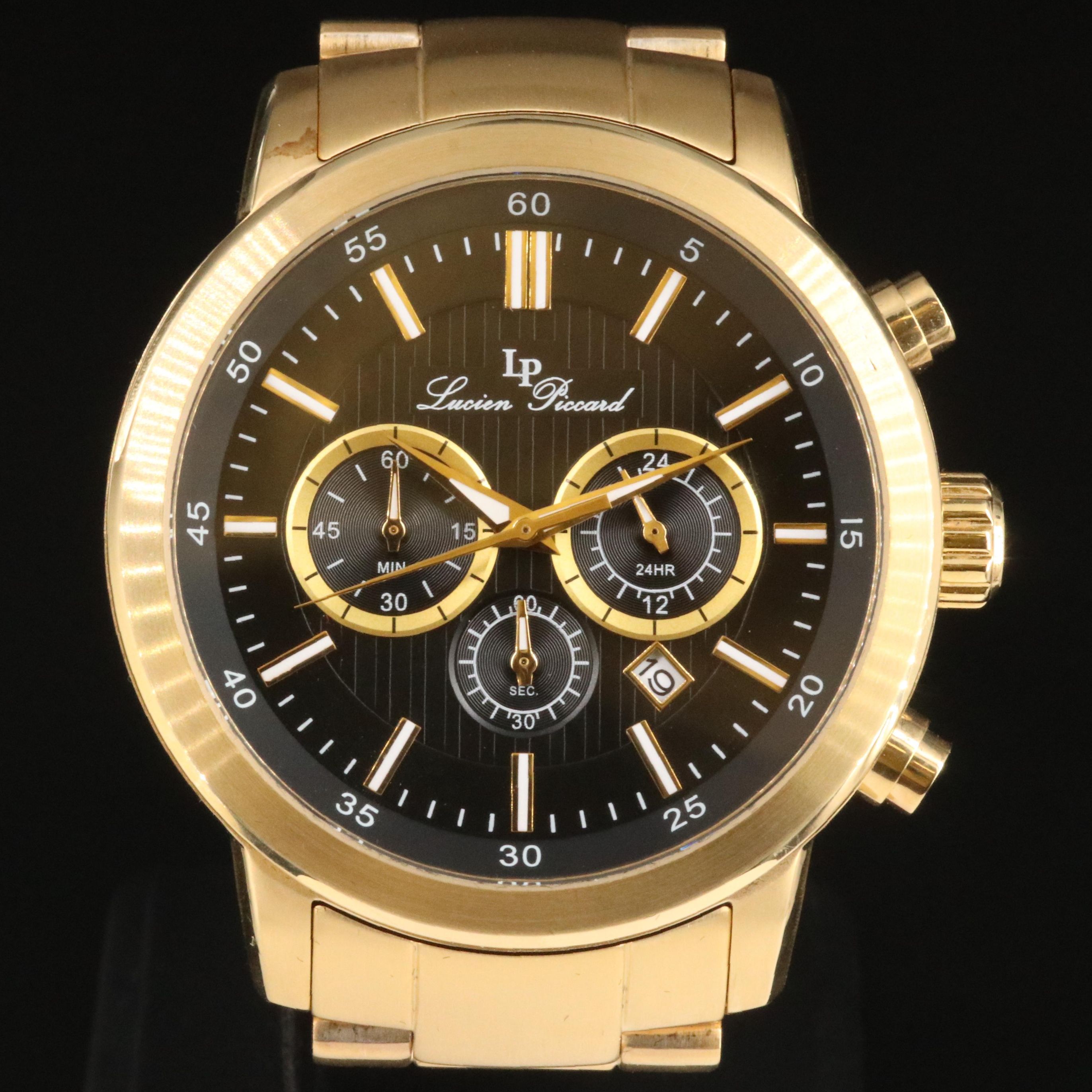 Lucien Piccard Chronograph Black Dial Date Watch