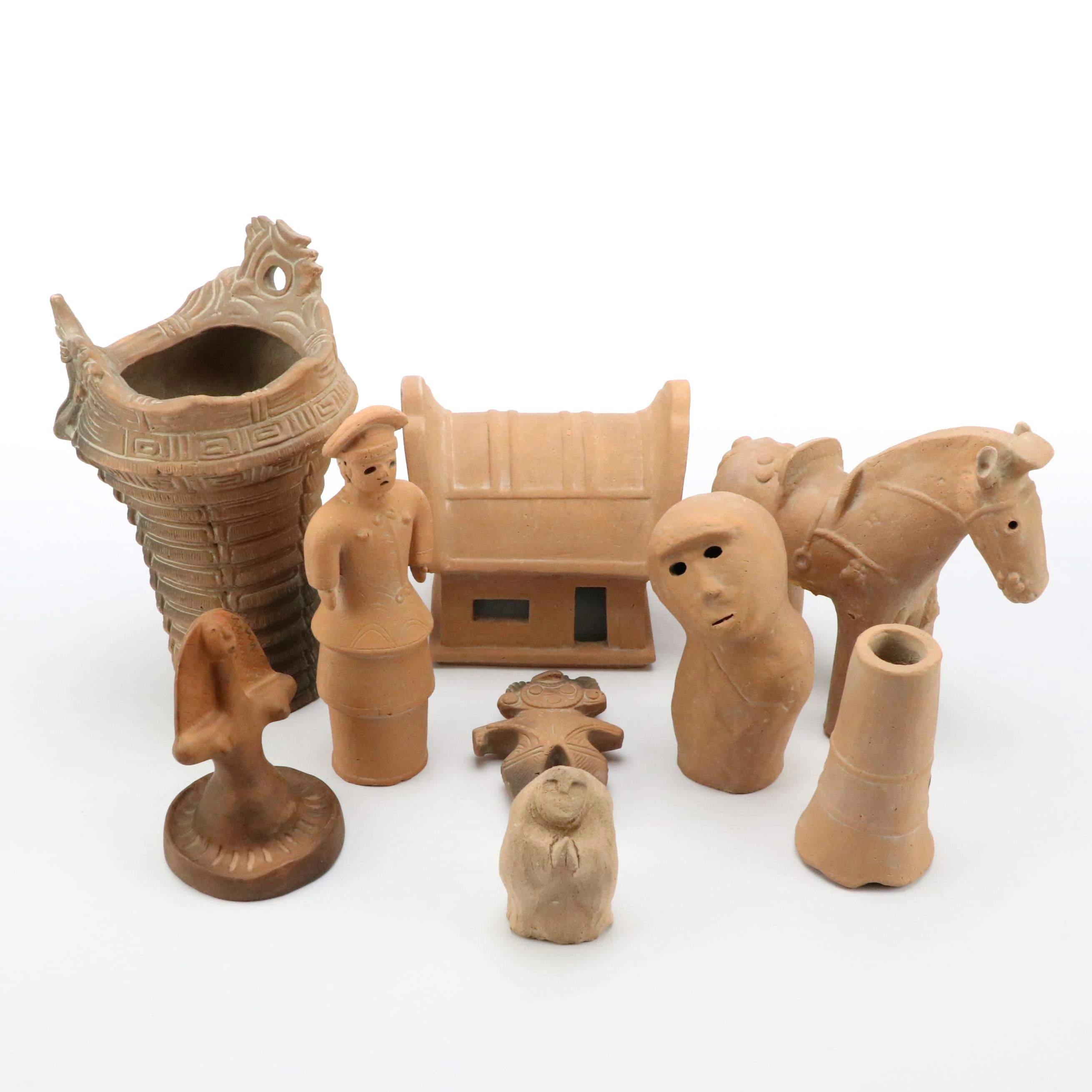 Colima and Other Pre-Columbian Pottery with Chinese Figures and More