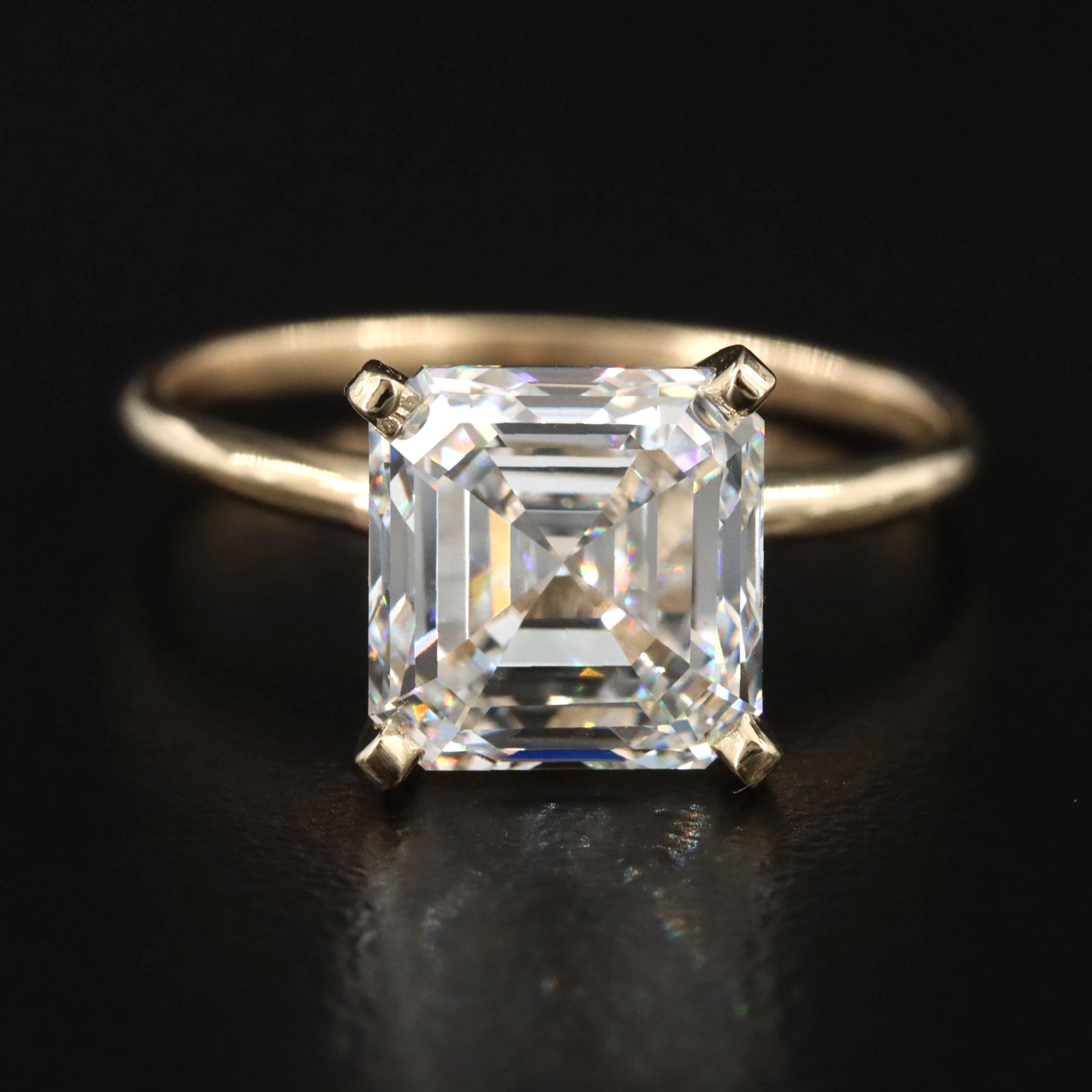 14K 4.08 CT Lab Grown Diamond Solitaire Ring with IGI Report