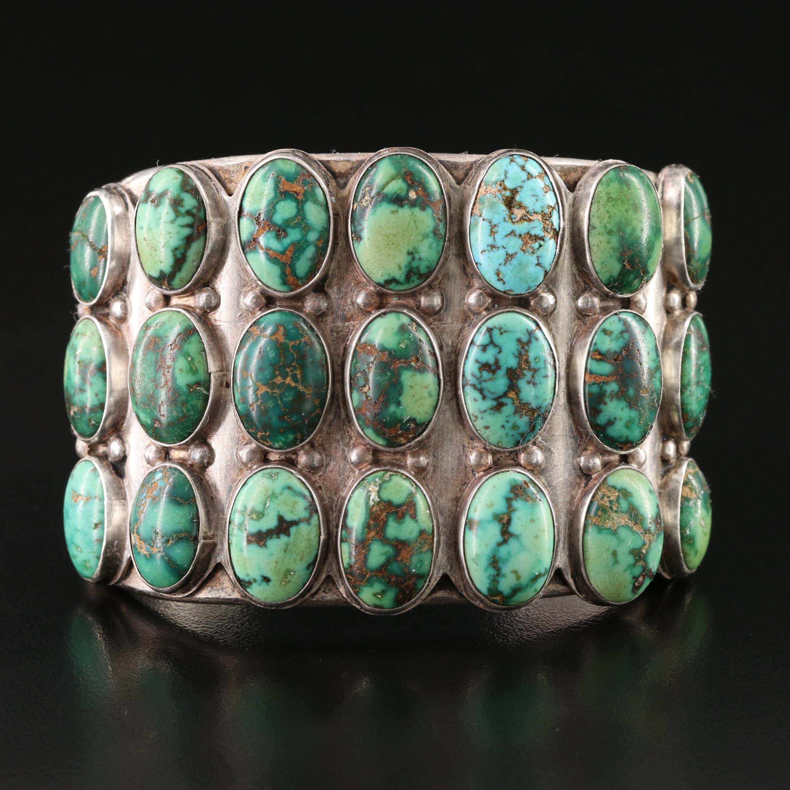 Southwestern Sterling Turquoise Cuff