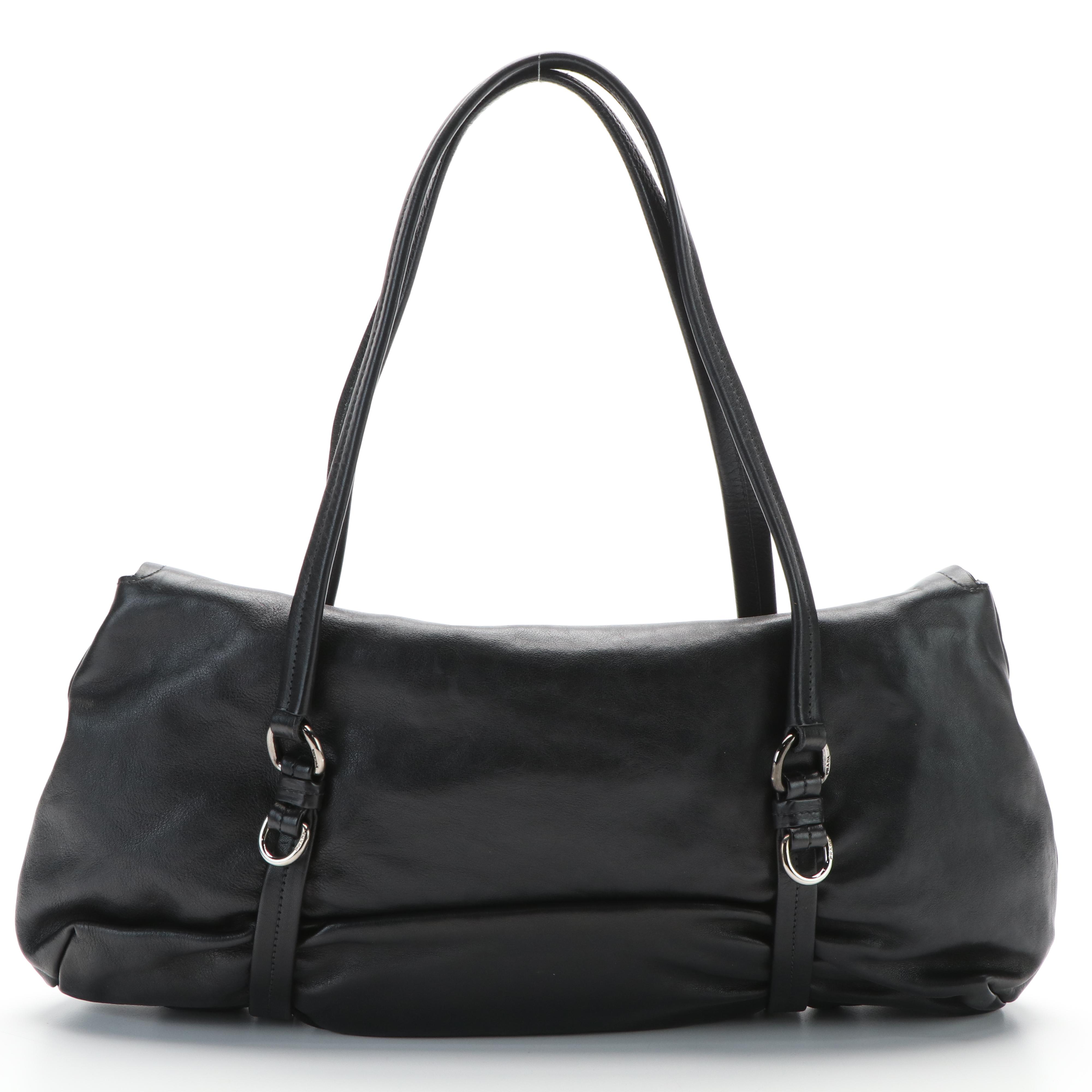 Prada Easy Shoulder Bag in Black Leather