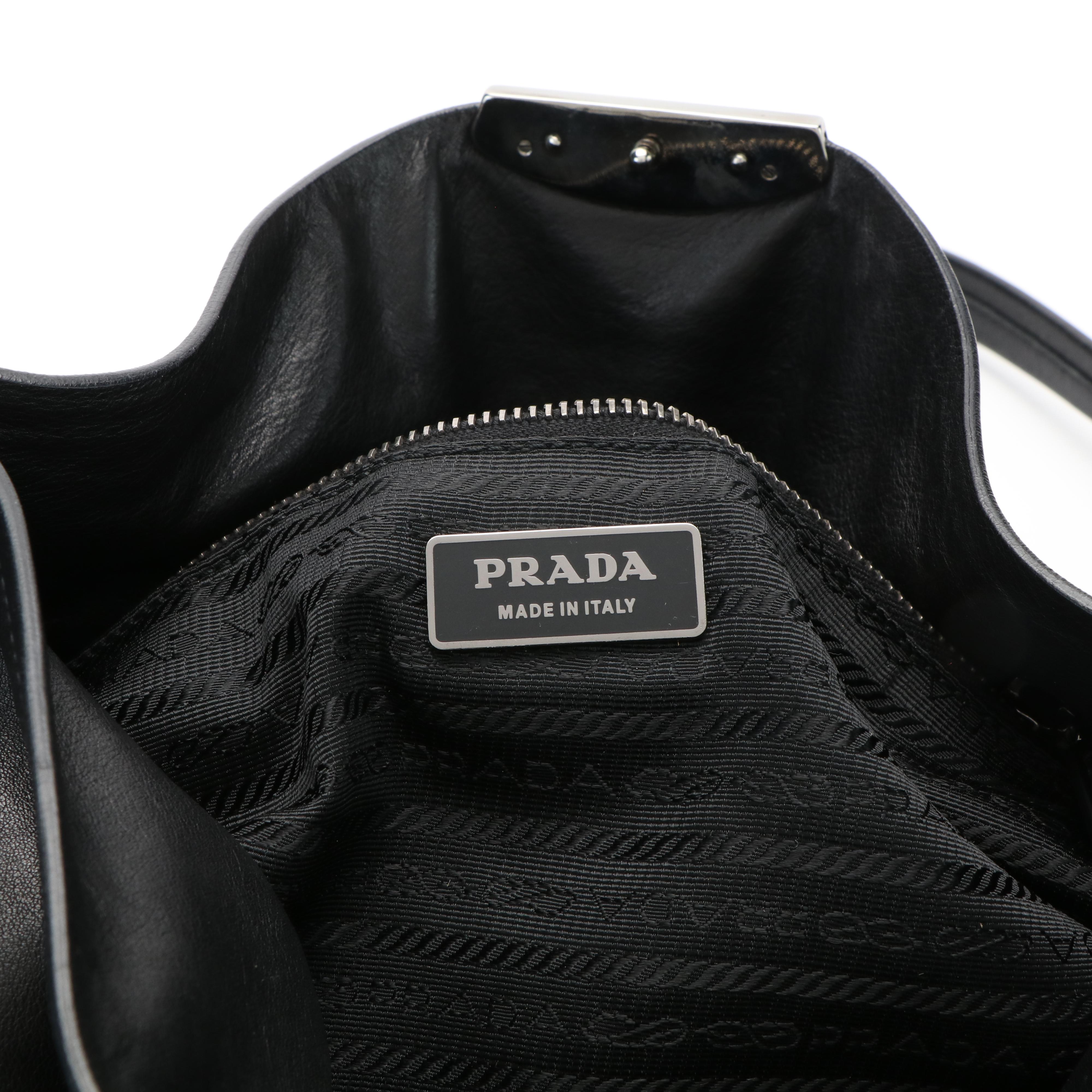 Prada Easy Shoulder Bag in Black Leather