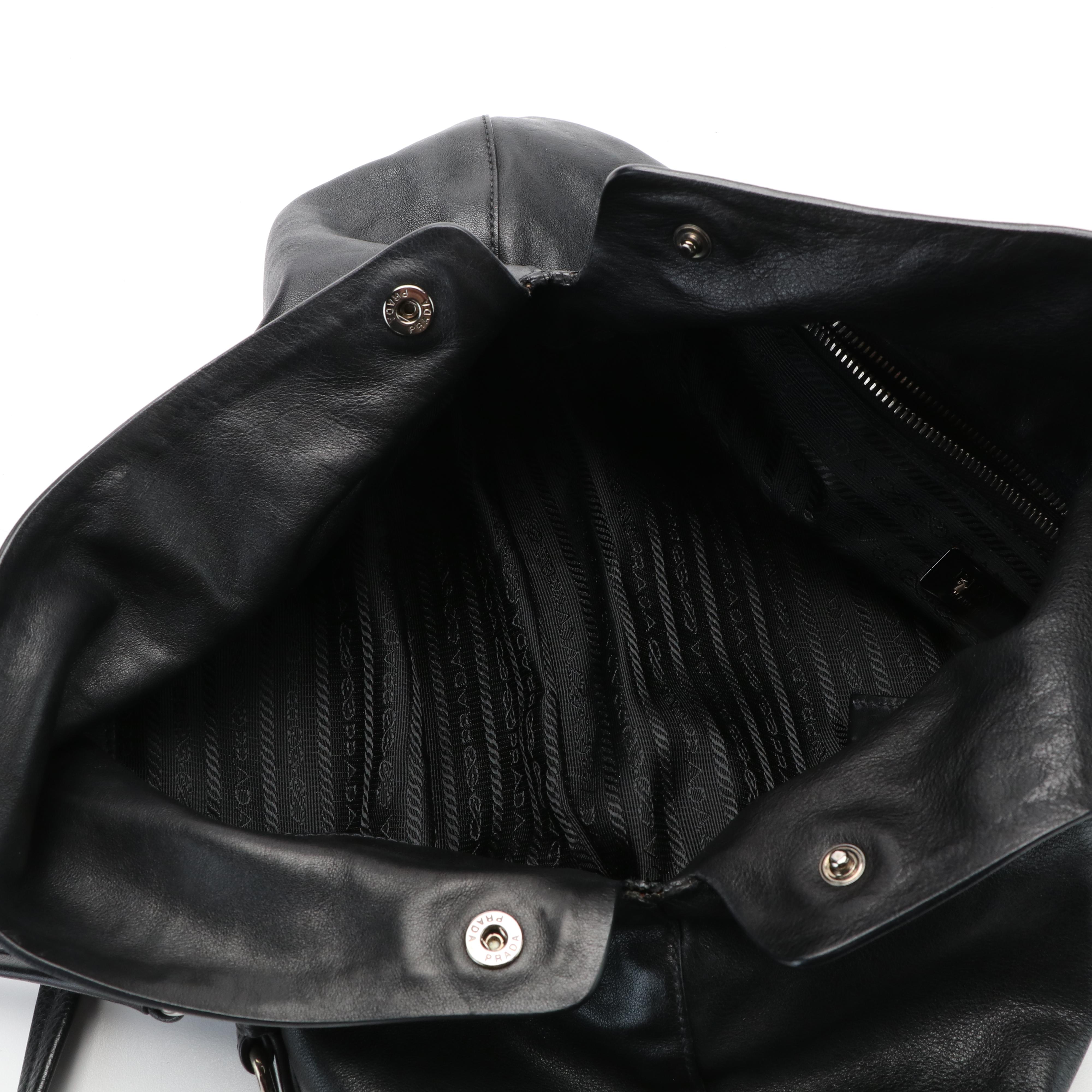 Prada Easy Shoulder Bag in Black Leather