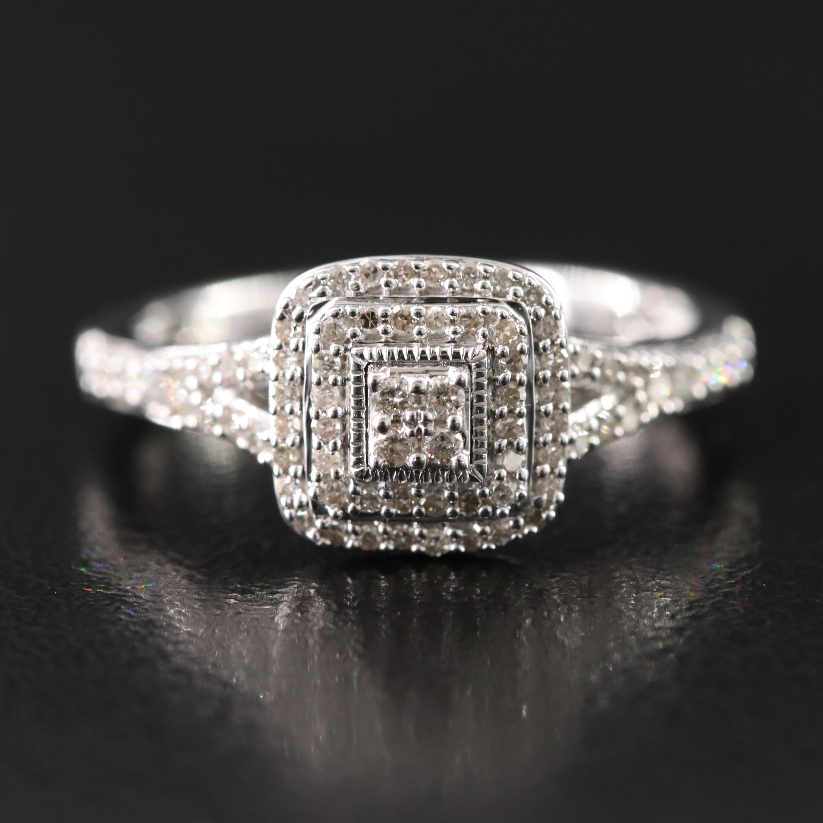 Hallmark Sterling Diamond Ring