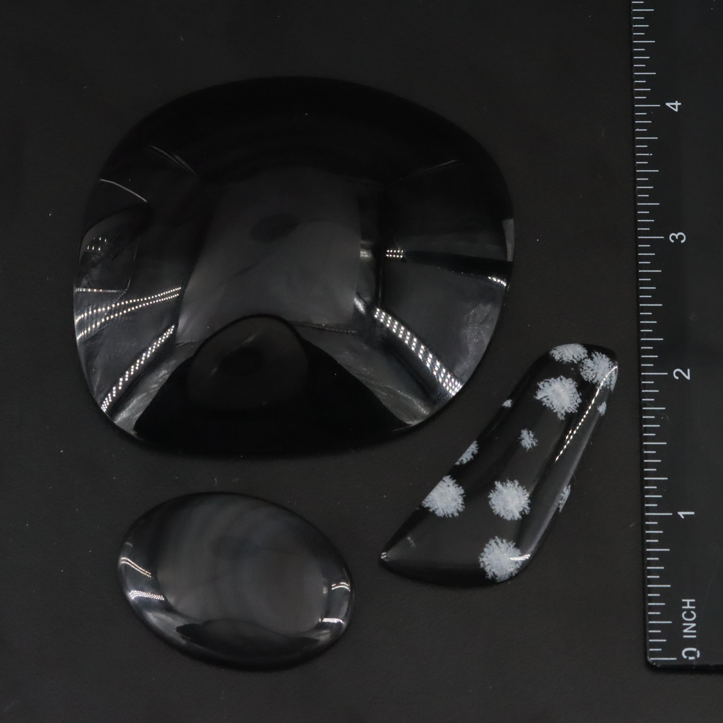 Loose Selection of Rainbow and Snowflake Obsidian