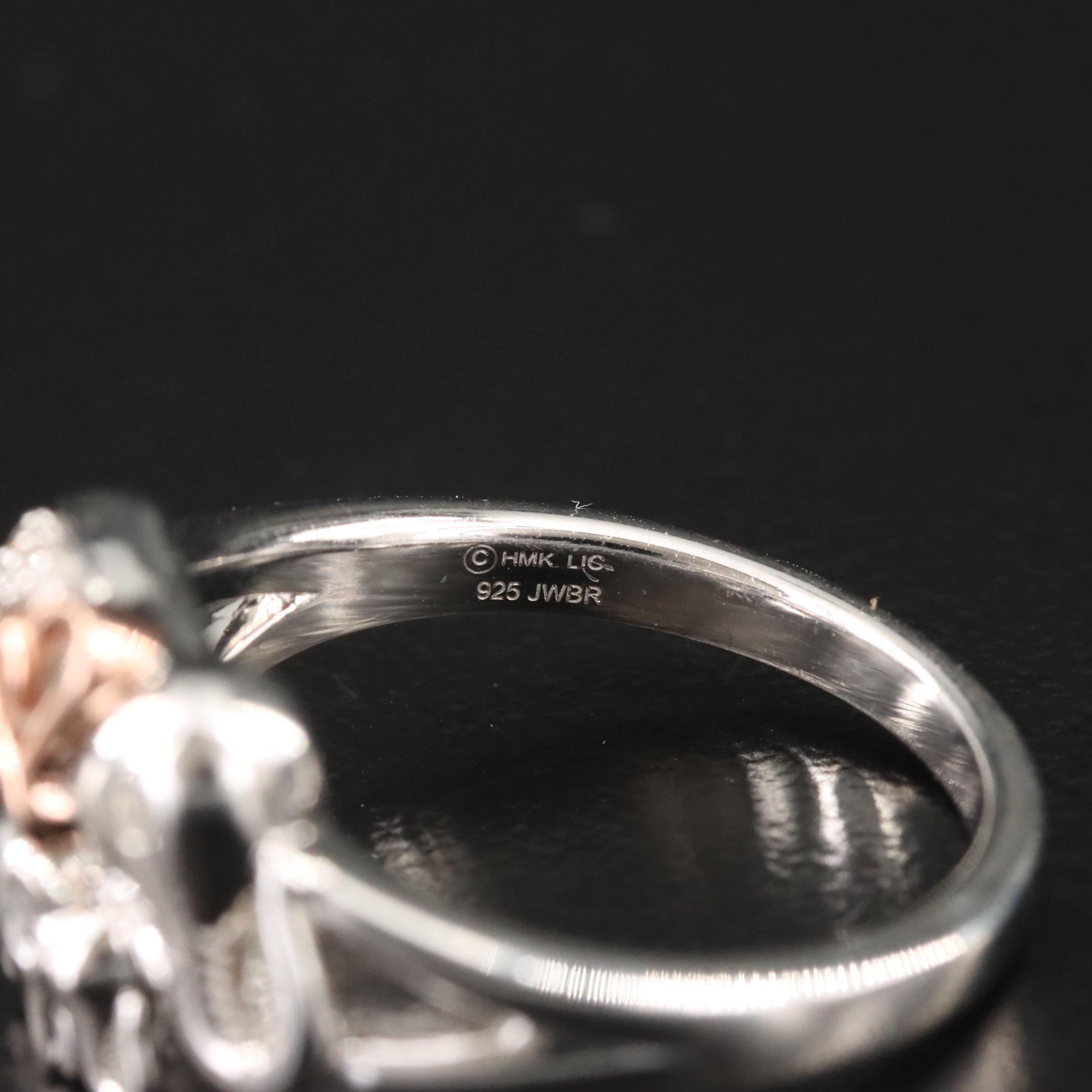 Hallmark Sterling Diamond Elephant Mom and Baby Ring