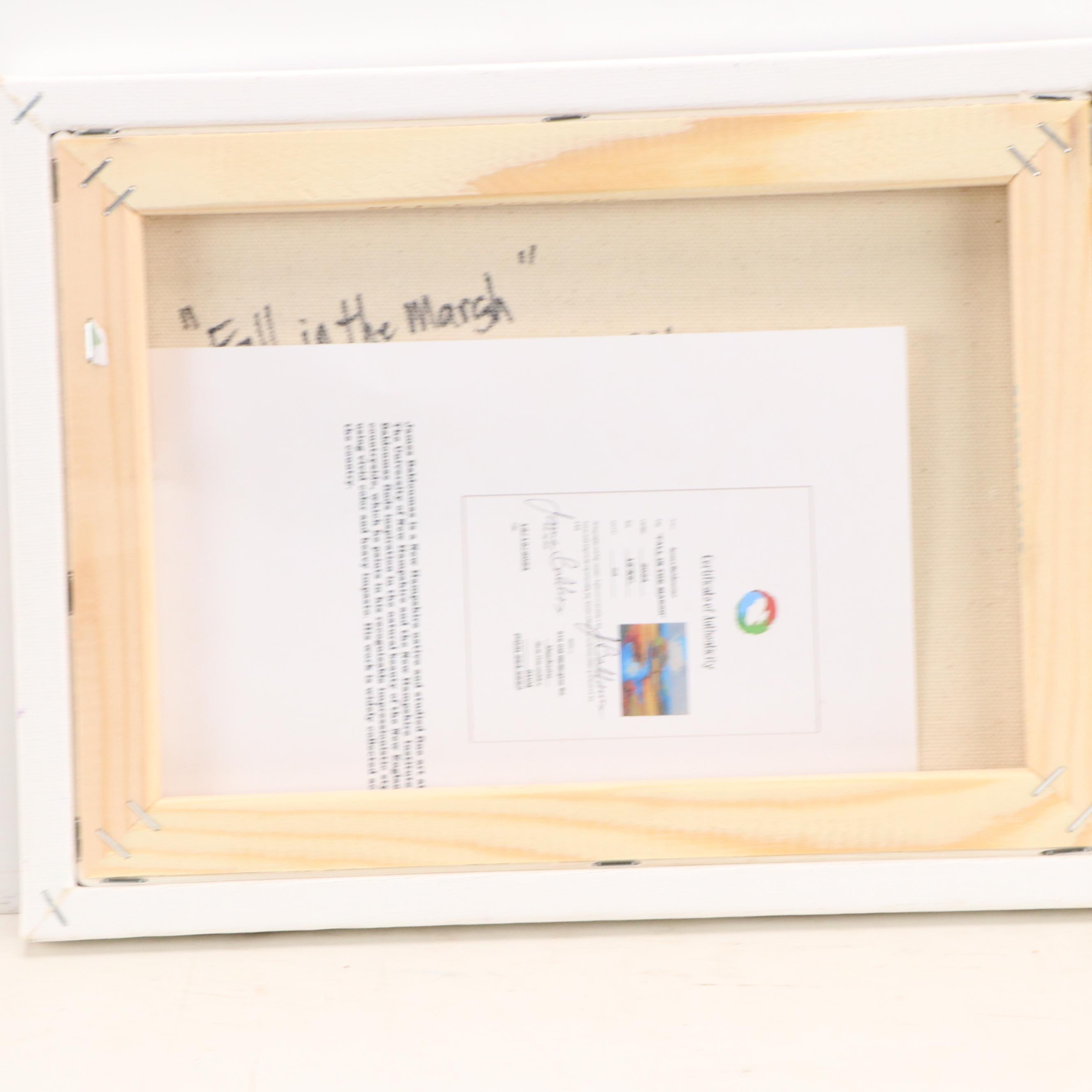 James Baldoumas Landscape Oil Painting "Fall in the Marsh," 2024