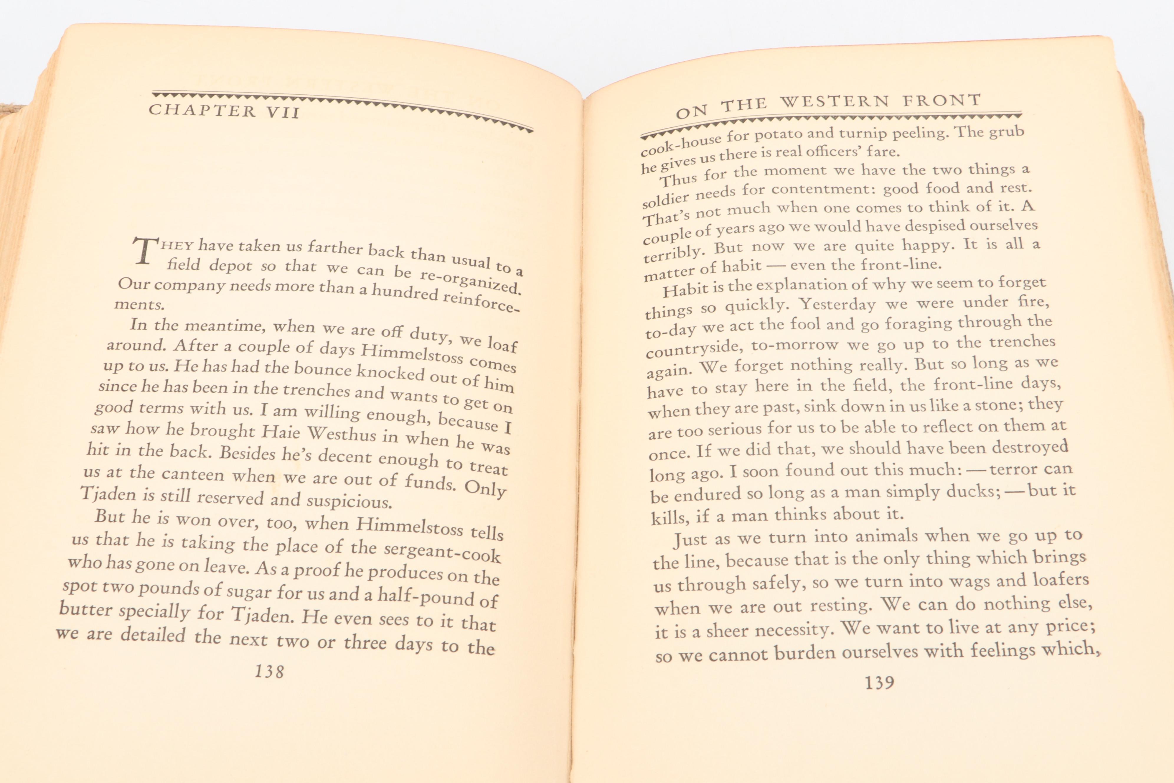 First Edition "All Quiet on the Western Front" by Erich Maria Remarque, 1929