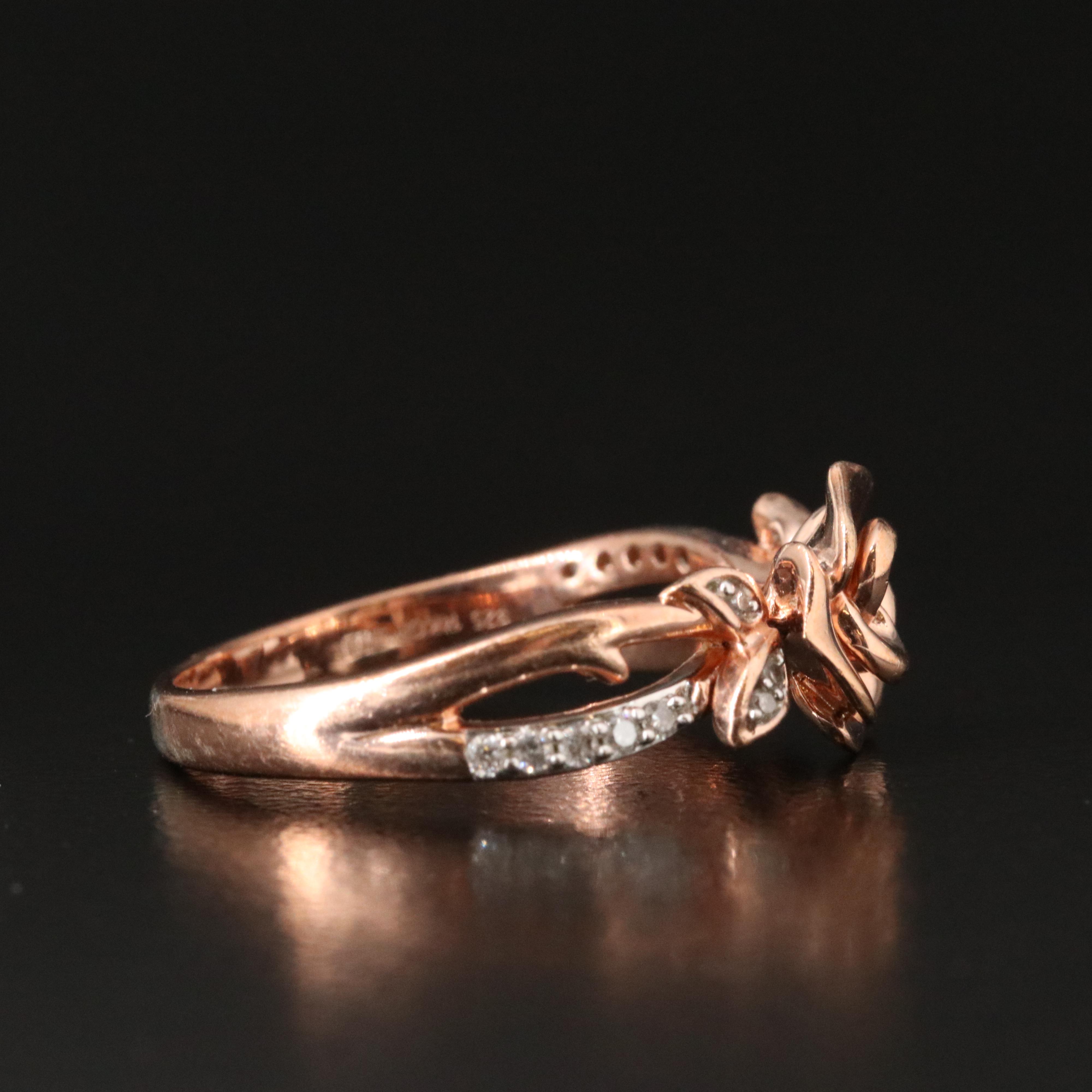 Disney Sterling Beauty and the Beast Diamond Ring