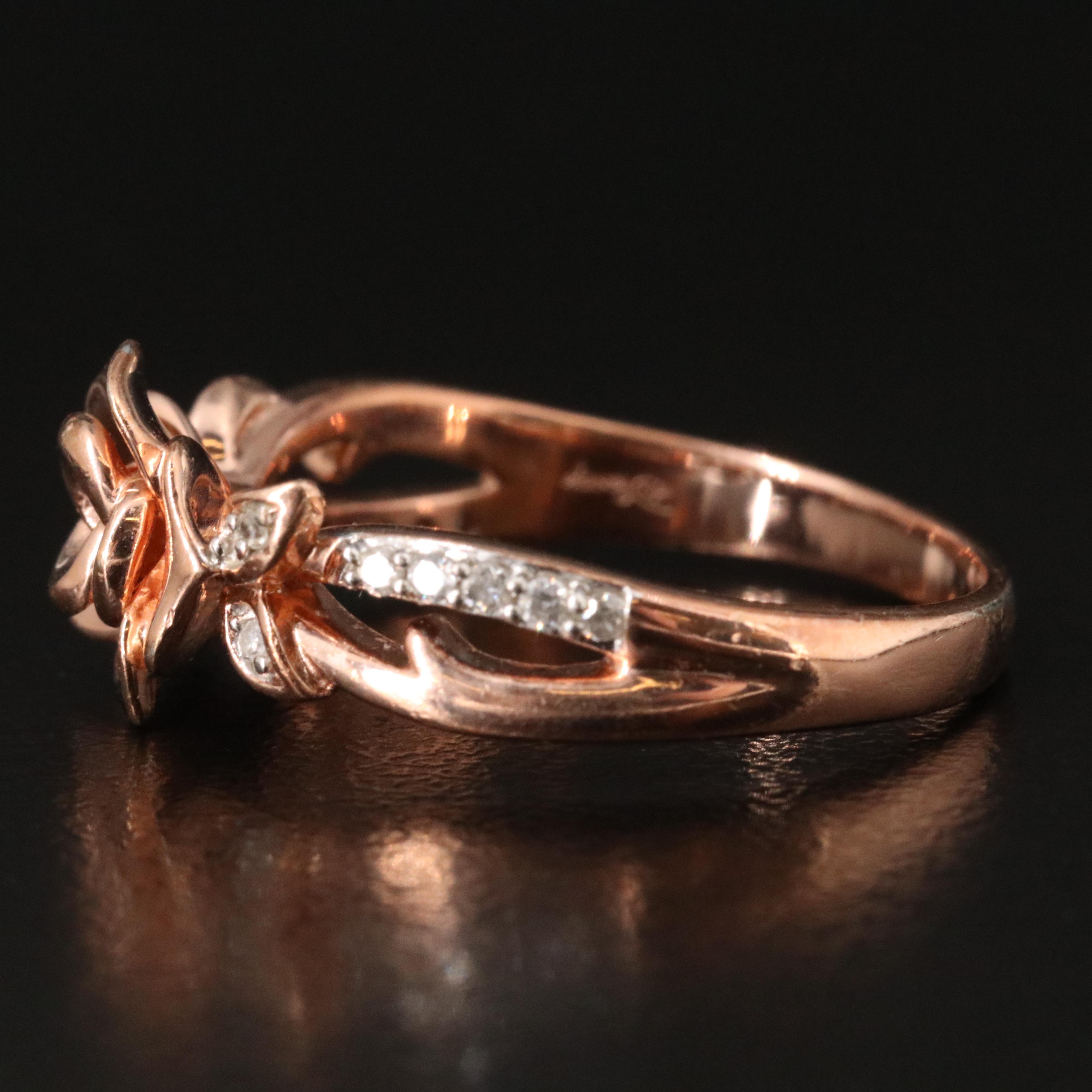 Disney Sterling Beauty and the Beast Diamond Ring