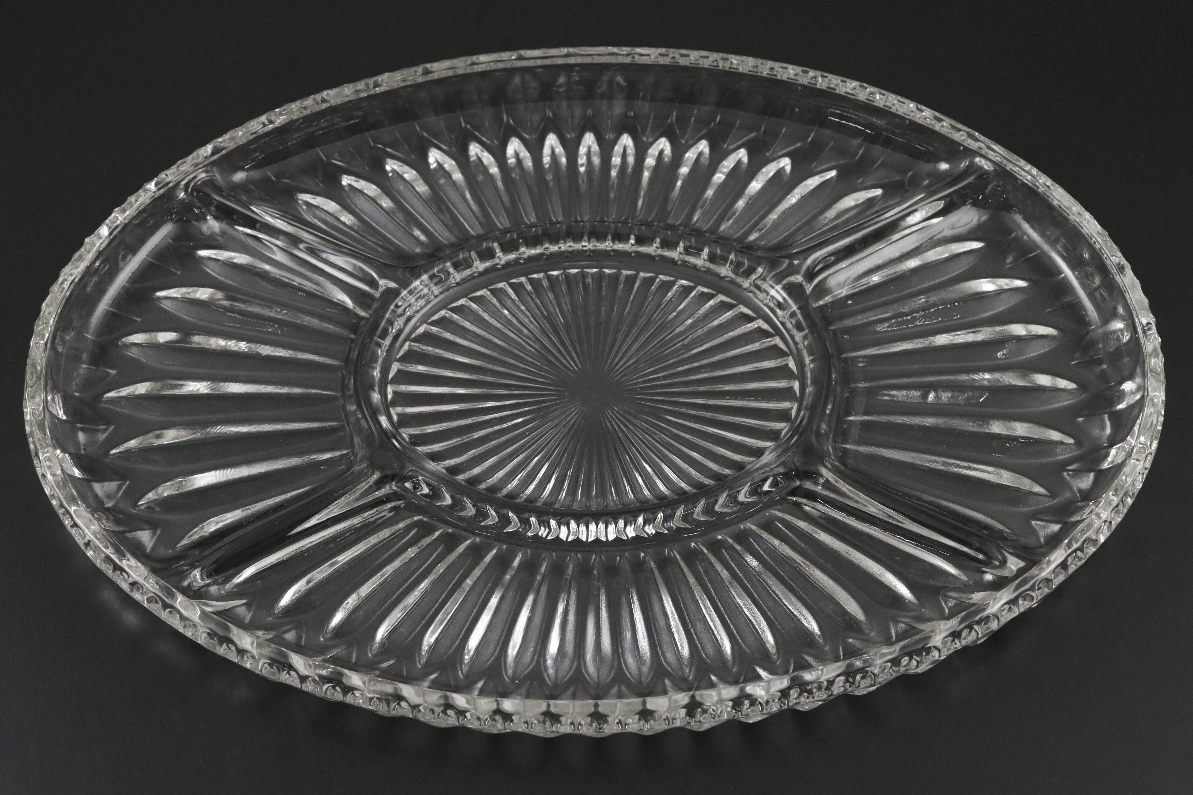 Rogaska Crystal Bowl with Glass Open Lace Cake Stand and Other Serving Dishes