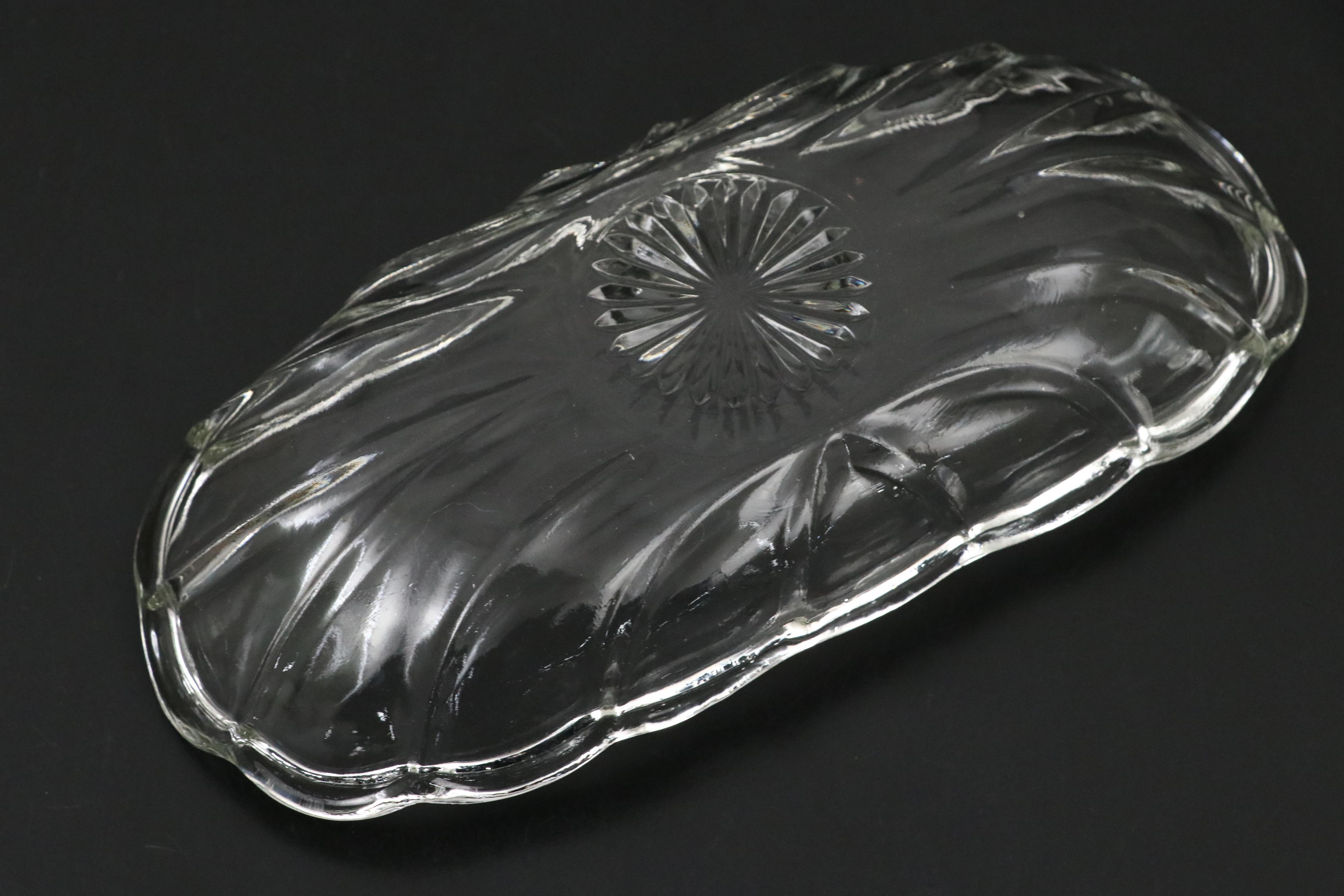 Rogaska Crystal Bowl with Glass Open Lace Cake Stand and Other Serving Dishes