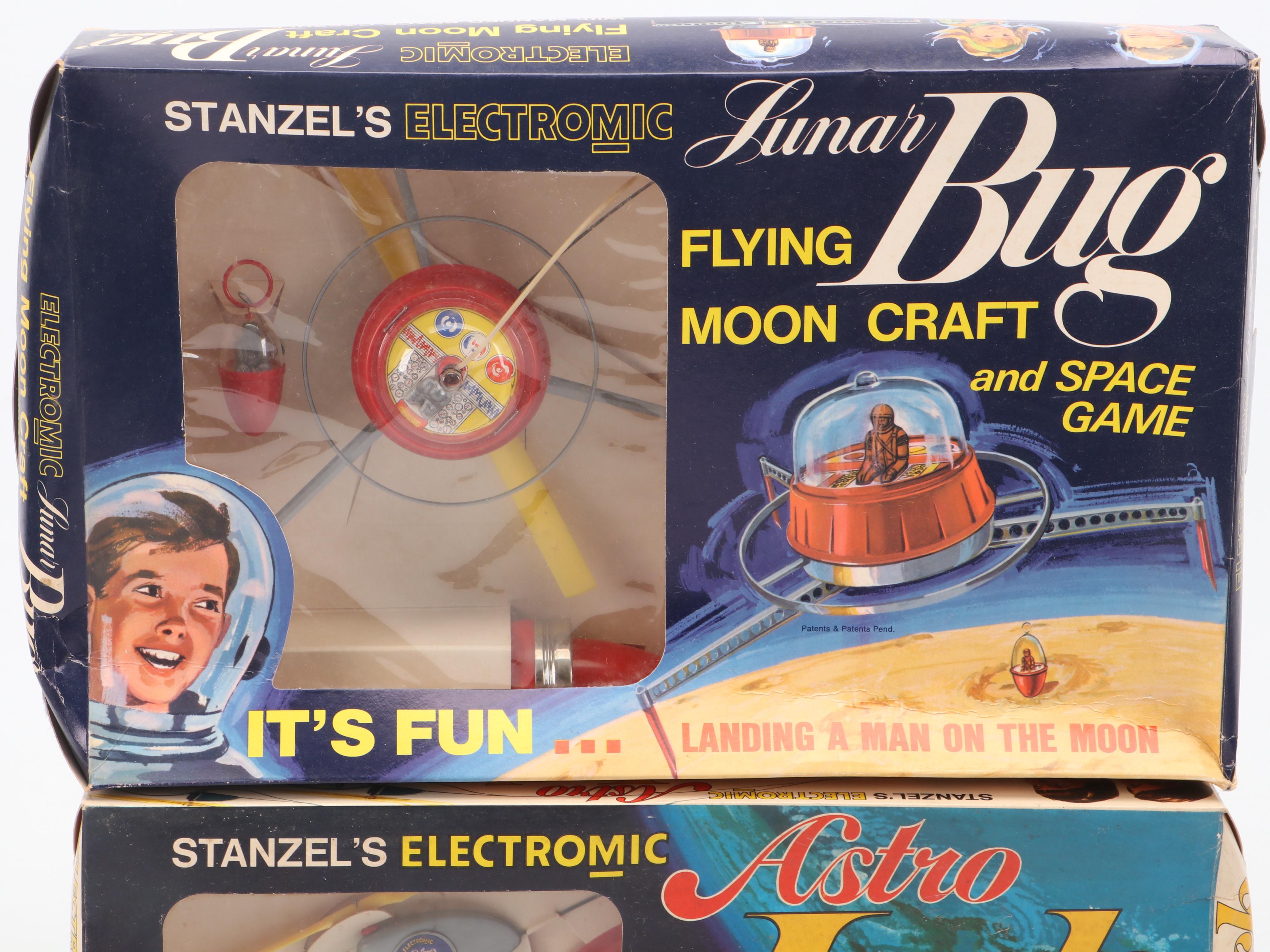 Victor Stanzel Lunar Bug Space Game and Astro Jack Electronic Toys, Mid-20th C.
