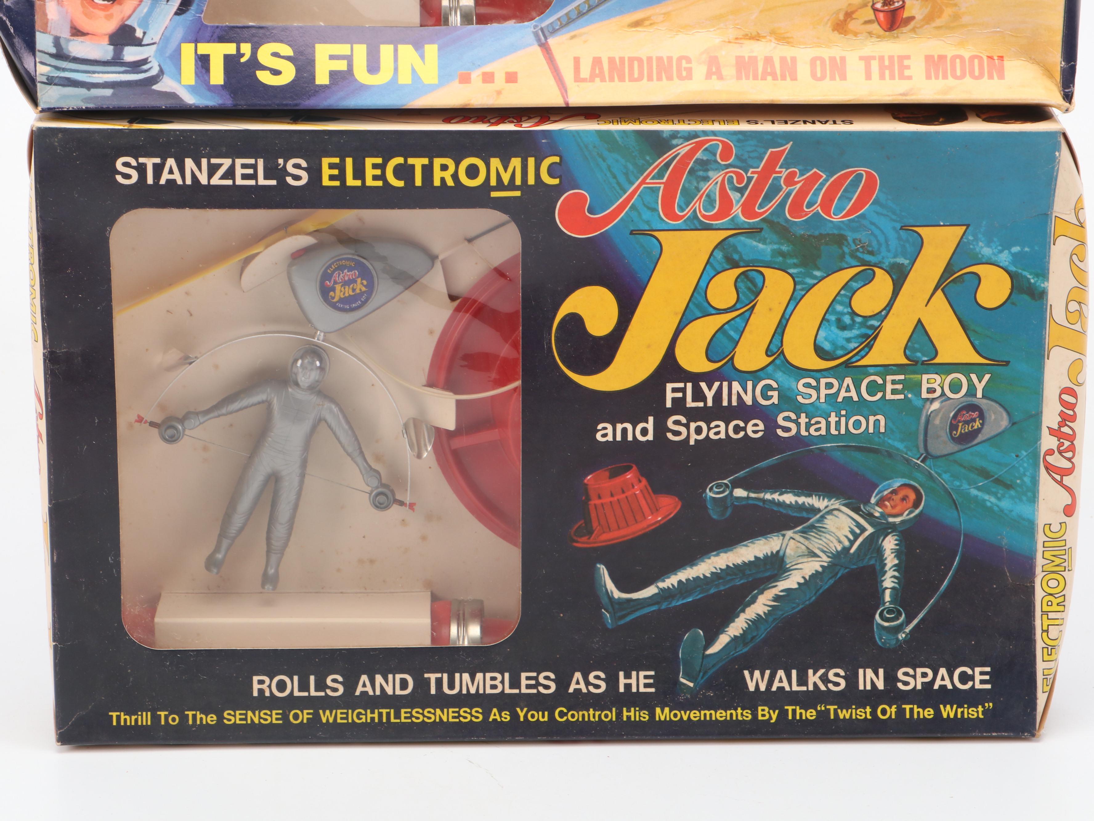 Victor Stanzel Lunar Bug Space Game and Astro Jack Electronic Toys, Mid-20th C.