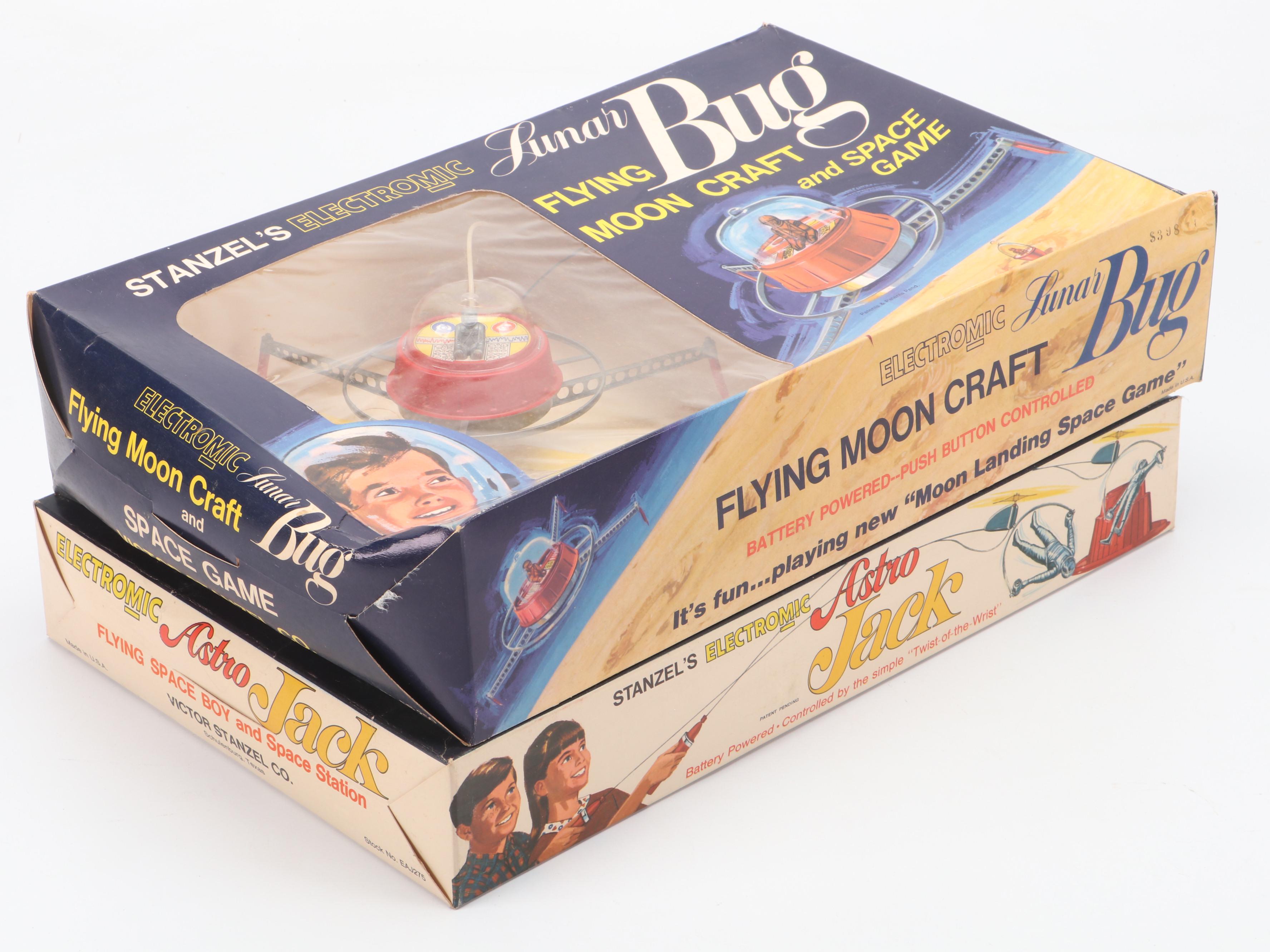 Victor Stanzel Lunar Bug Space Game and Astro Jack Electronic Toys, Mid-20th C.