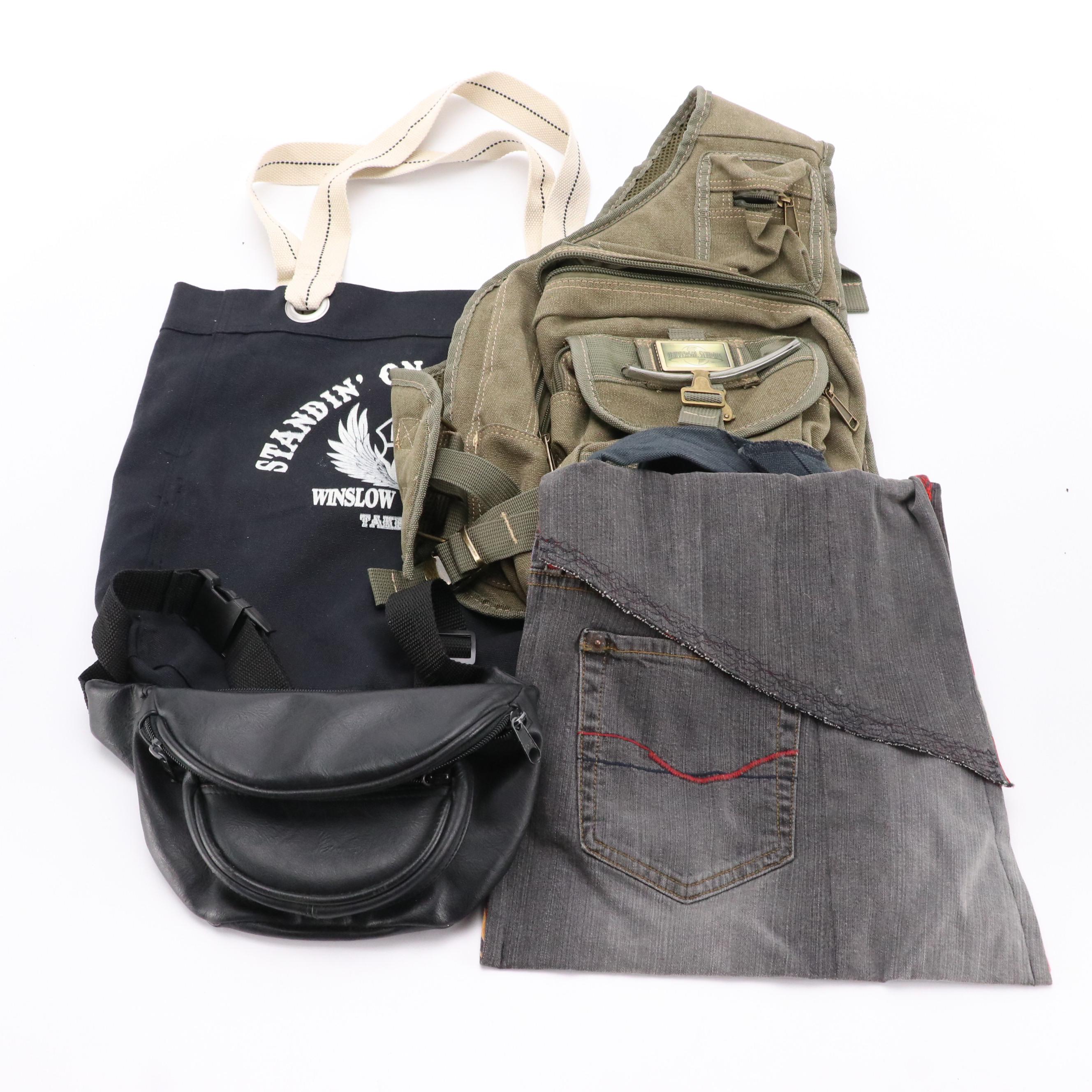 Universal Studios Canvas Sling Pack, Handmade Jean Bag, Other Tote and Belt Bag