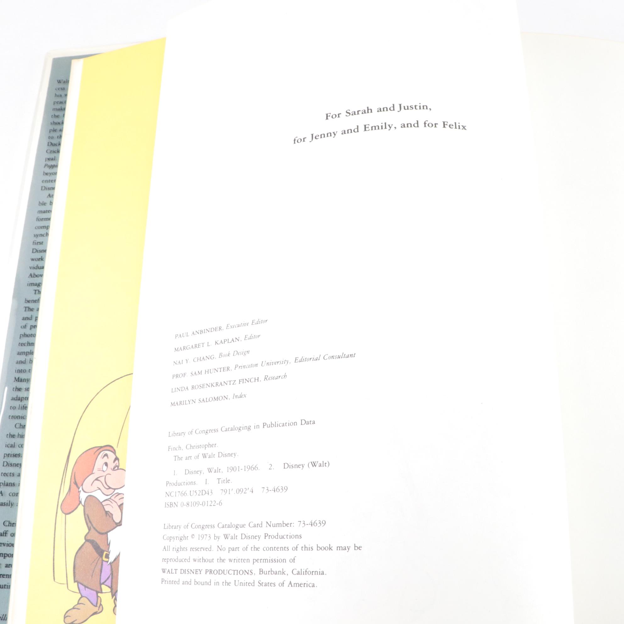 First Edition "The Art of Walt Disney" by Christopher Finch, 1973