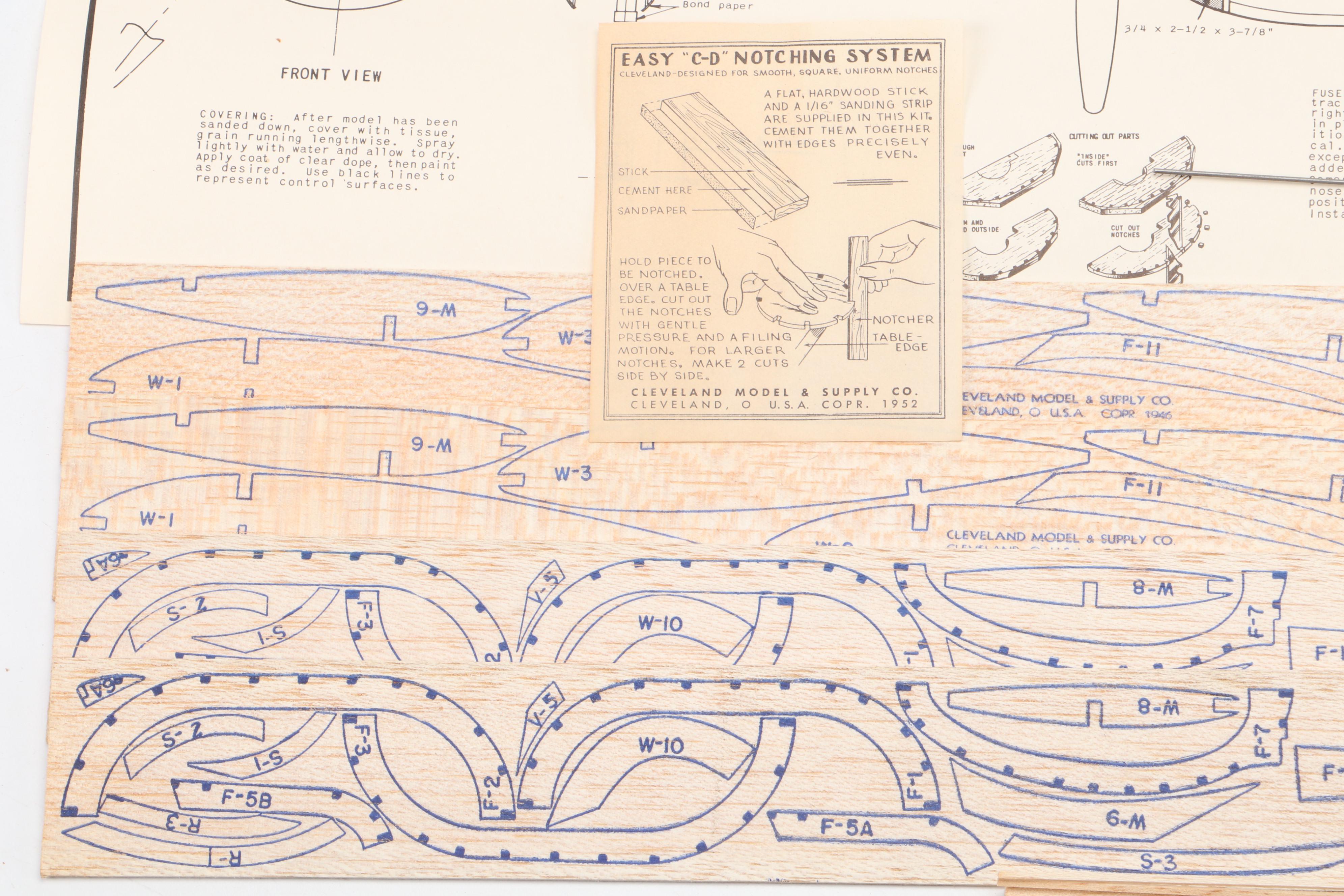 Cleveland "Curtiss Warhawk P-40" Airplane Model Kit, 1959