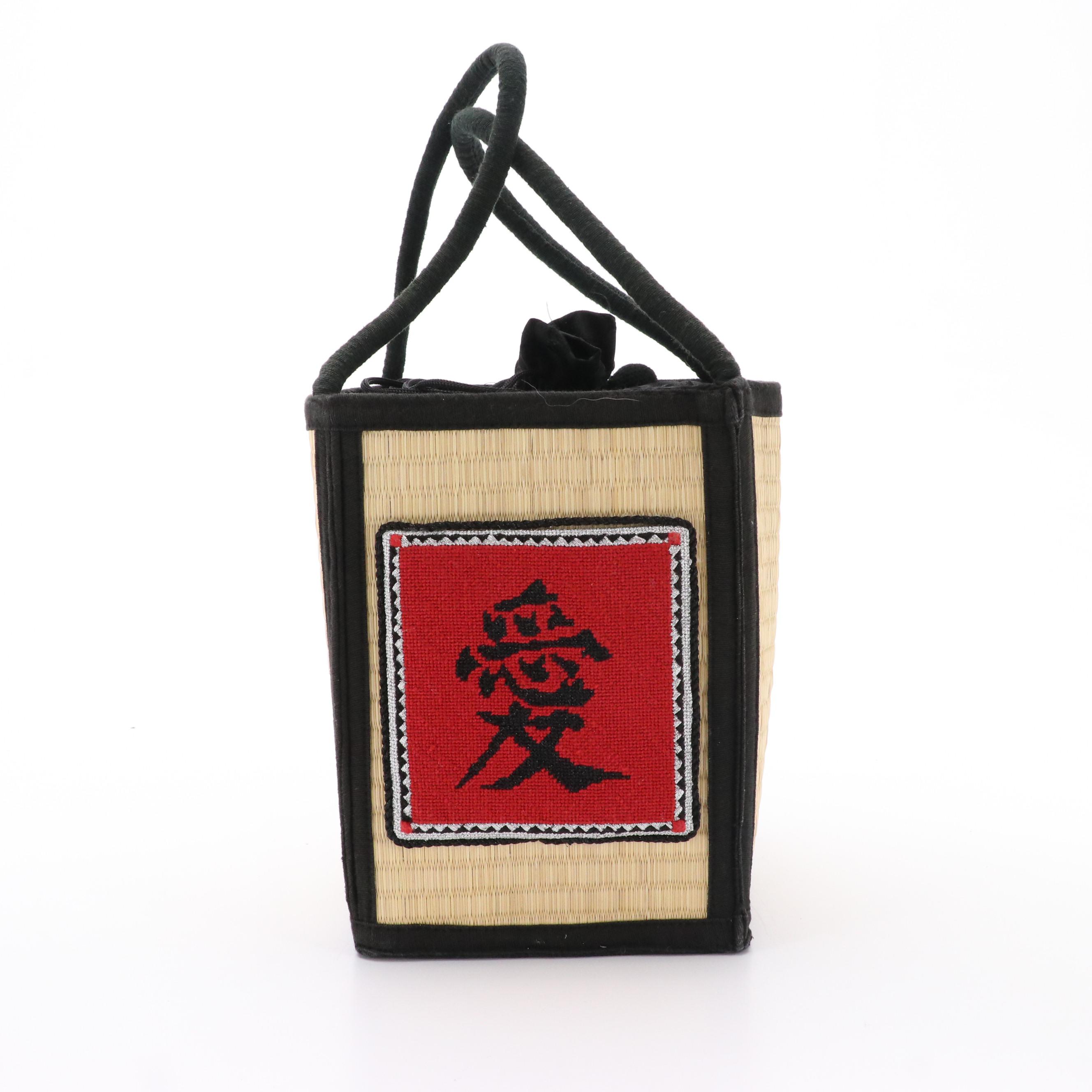 Elizabeth Turner Collection Rose Needlepoint Crossbody with Other Bucket Bag