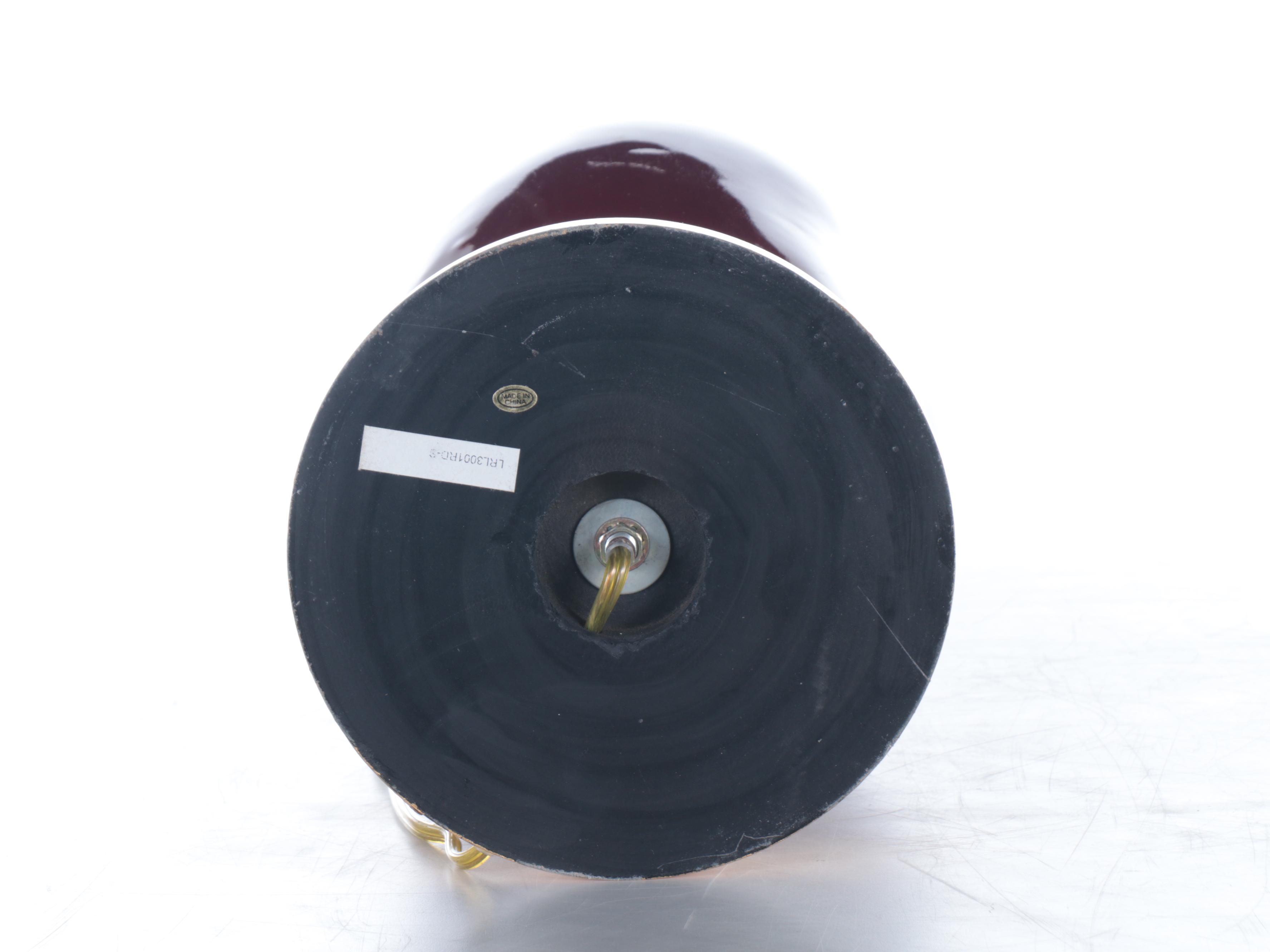 Ralph Lauren Chinese Porcelain Oxblood Vase Lamp with Pleated Shade