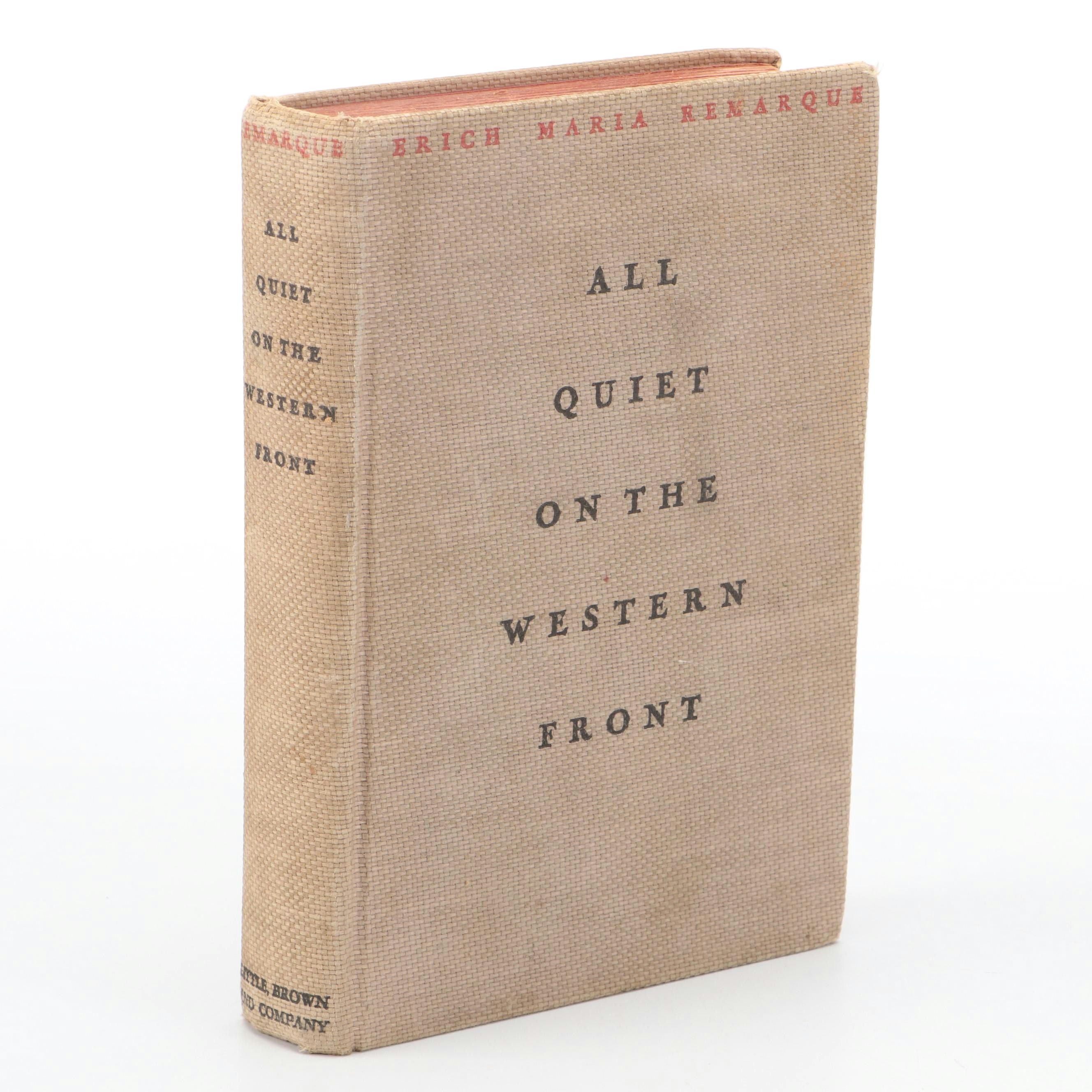 First Edition "All Quiet on the Western Front" by Erich Maria Remarque, 1929