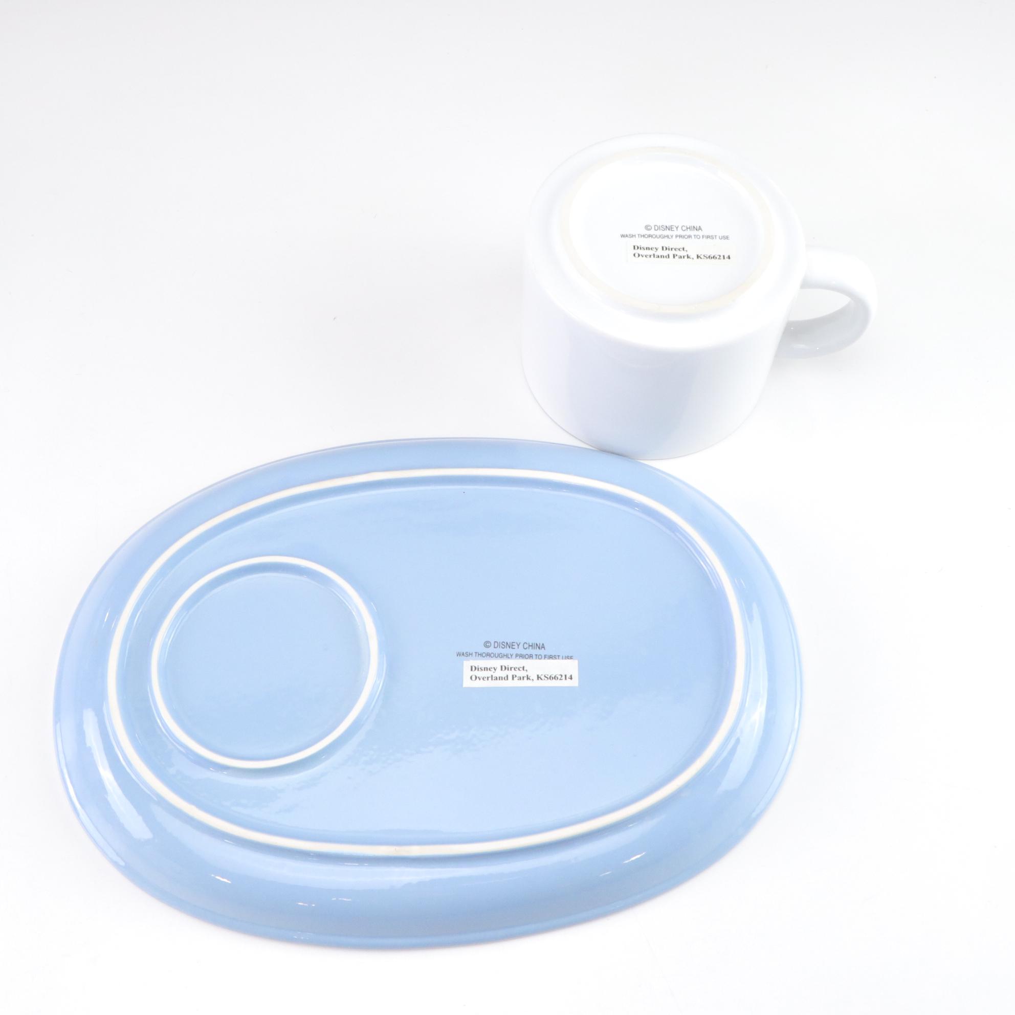 Mickey Mouse & Crew Ceramic Snack Plates with Mugs