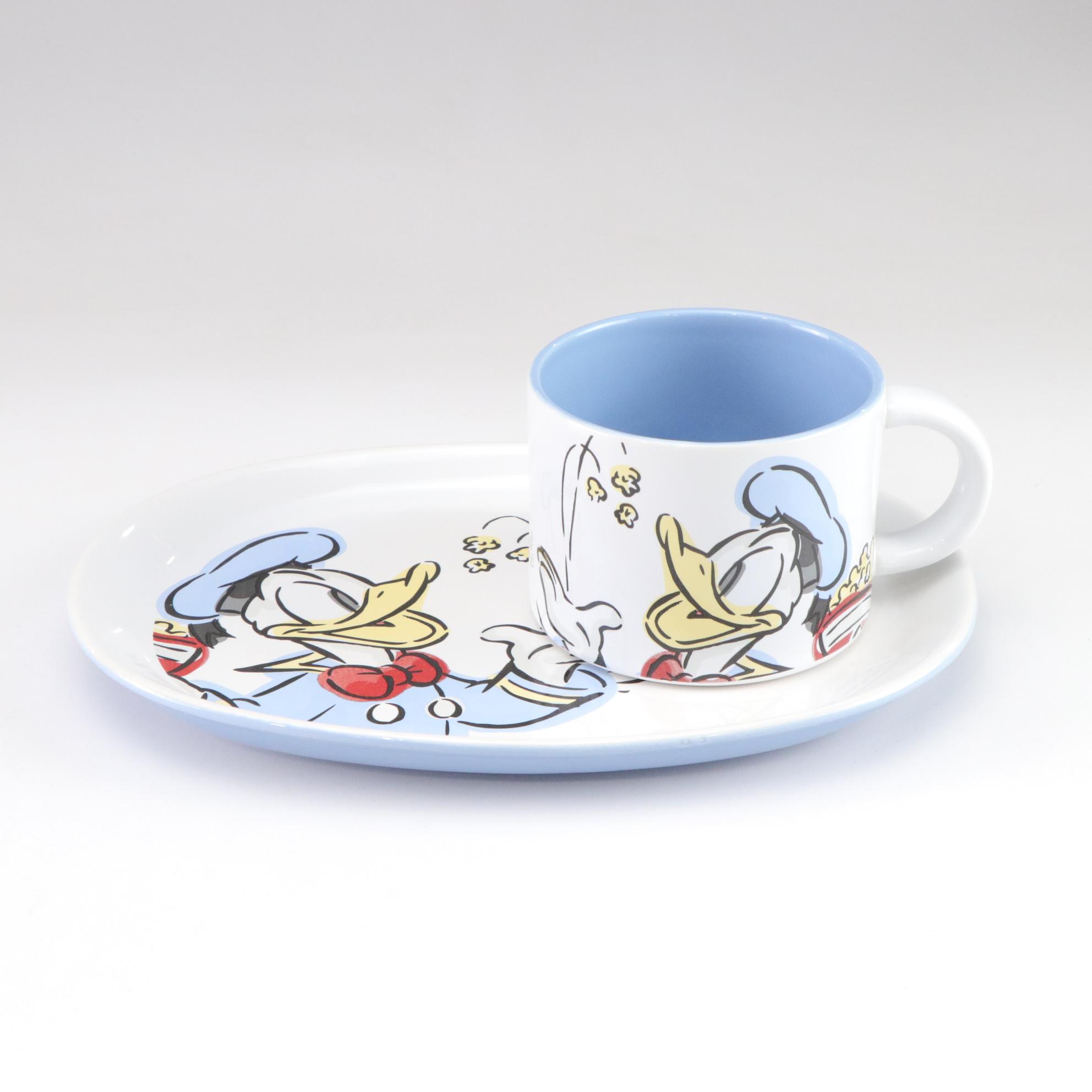Mickey Mouse & Crew Ceramic Snack Plates with Mugs