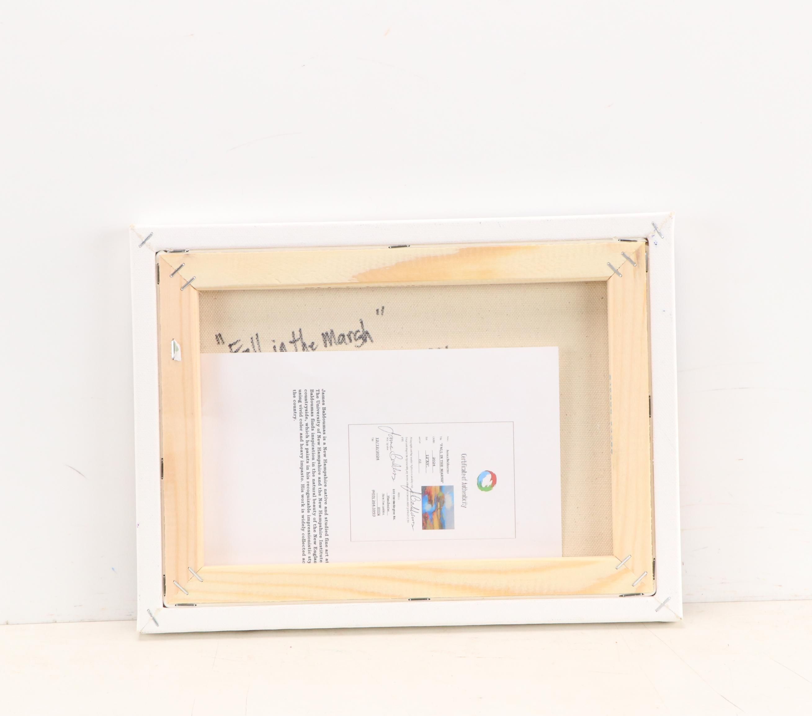 James Baldoumas Landscape Oil Painting "Fall in the Marsh," 2024