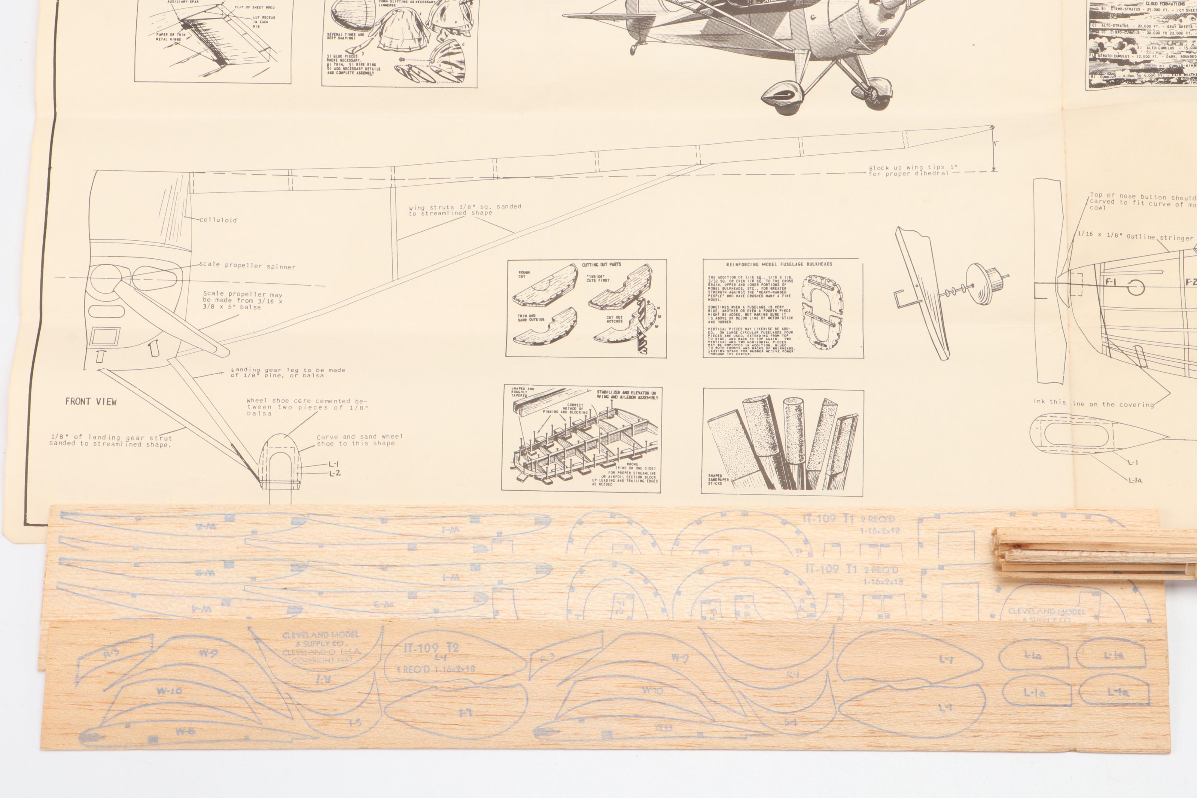 Cleveland "Aeronca Chief" Airplane Model Kit, 1947