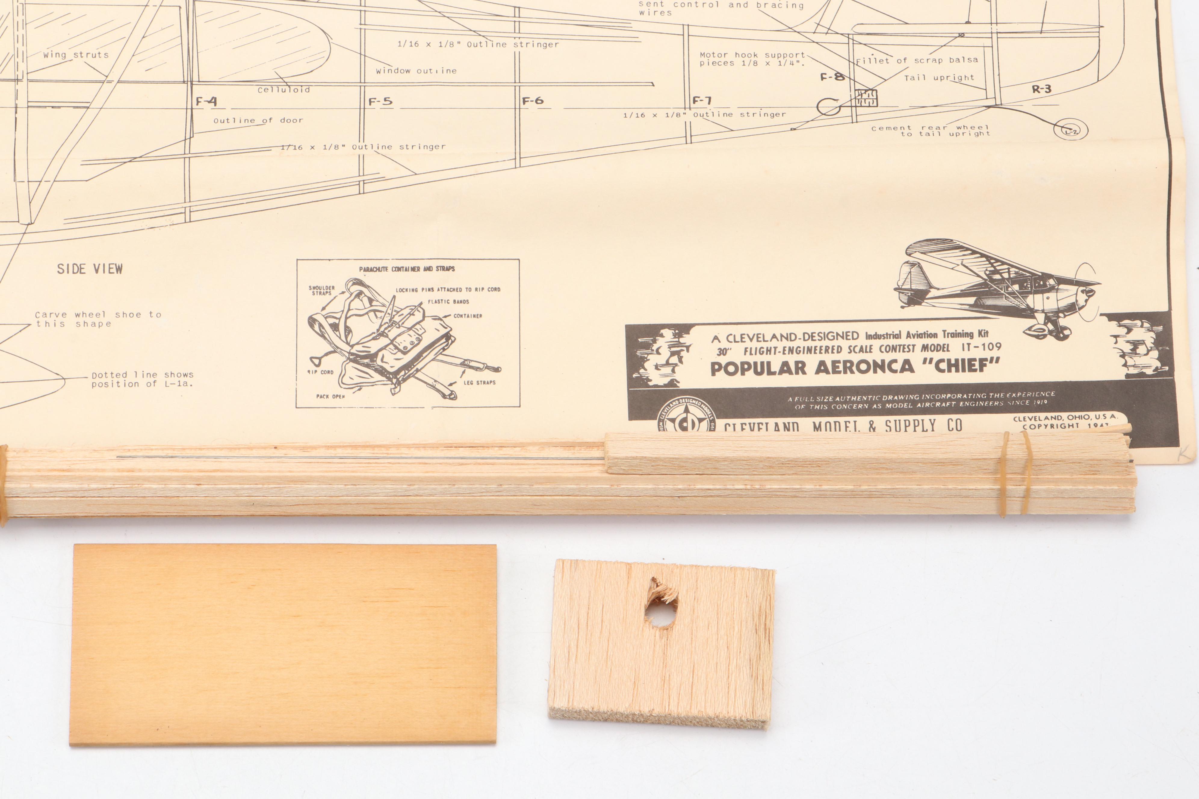 Cleveland "Aeronca Chief" Airplane Model Kit, 1947