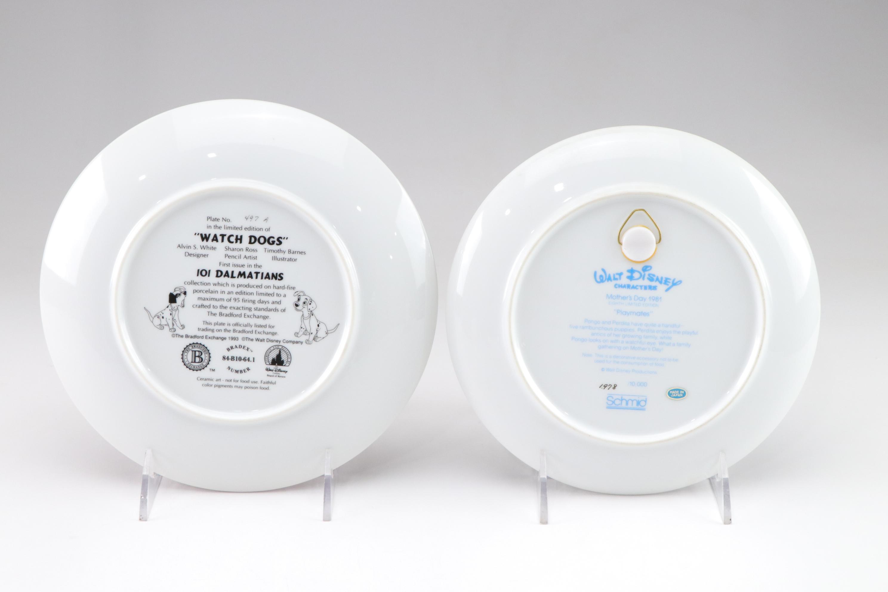 Walt Disney "101 Dalmations" Plush Toys, Collector Plates, and Figurine