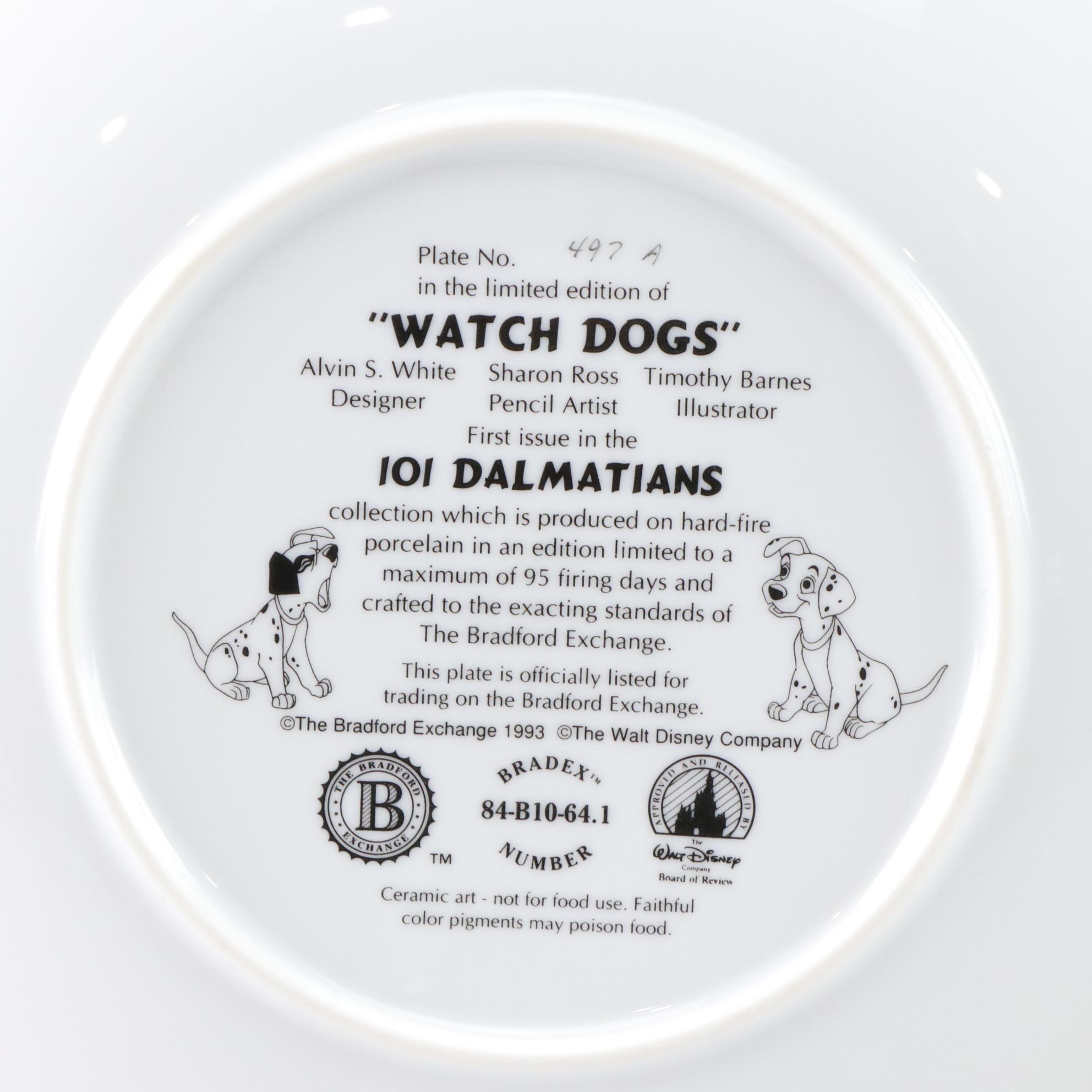 Walt Disney "101 Dalmations" Plush Toys, Collector Plates, and Figurine