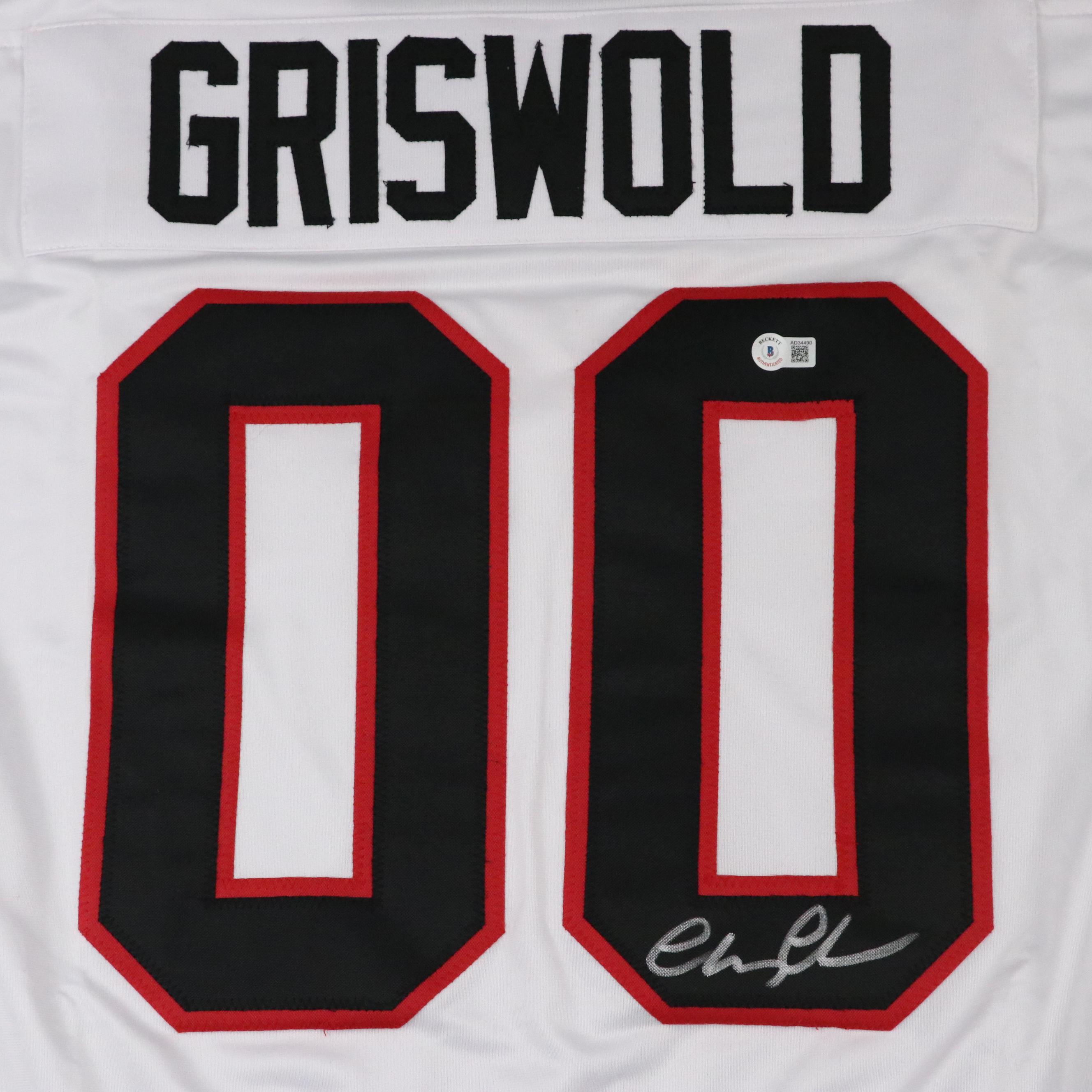 Chevy Chase Signed "Christmas Vacation: Clark Griswold" Hockey Jersey, Beckett