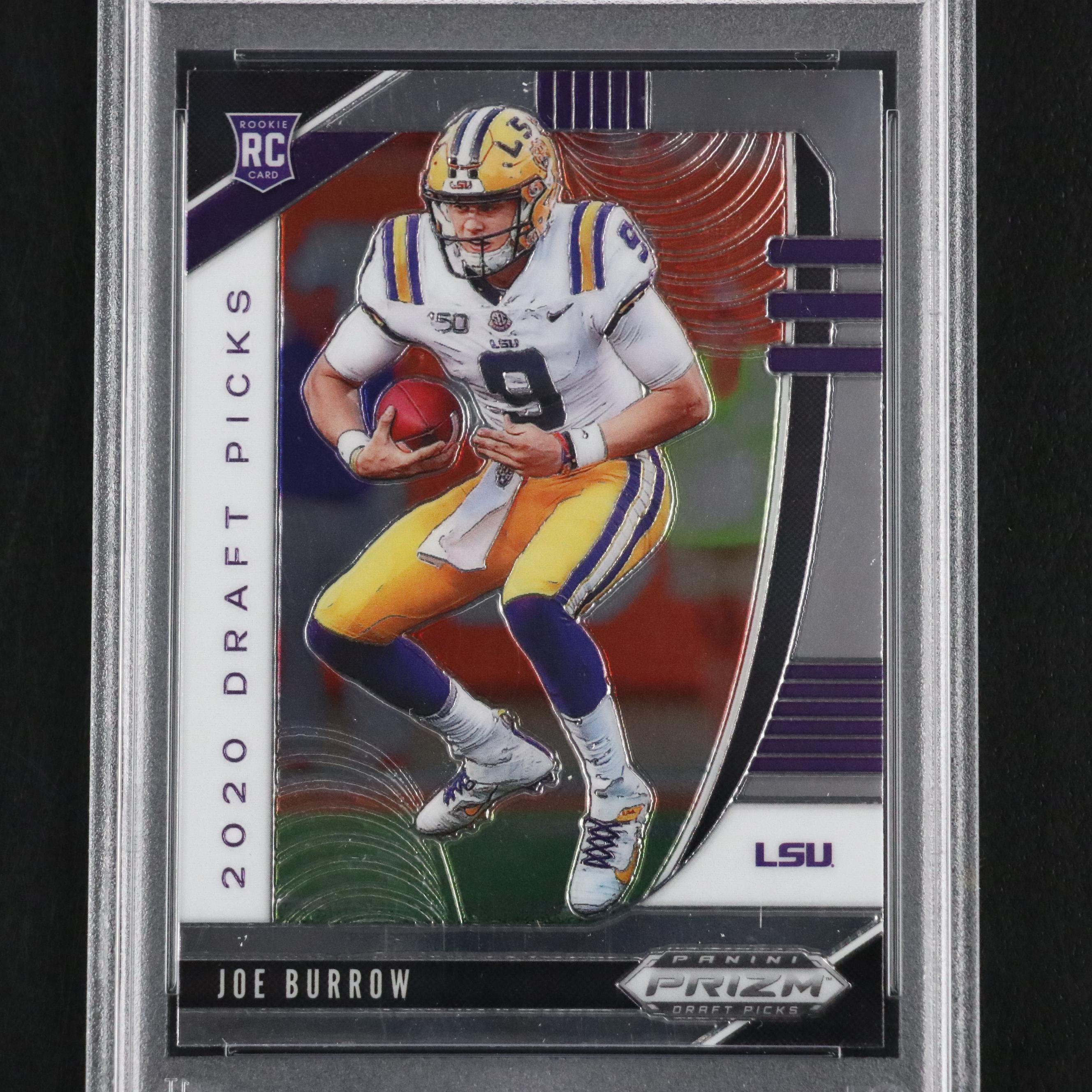 2020 Panini Prizm Draft Picks Joe Burrow Rookie Card #105 Graded PSA 10