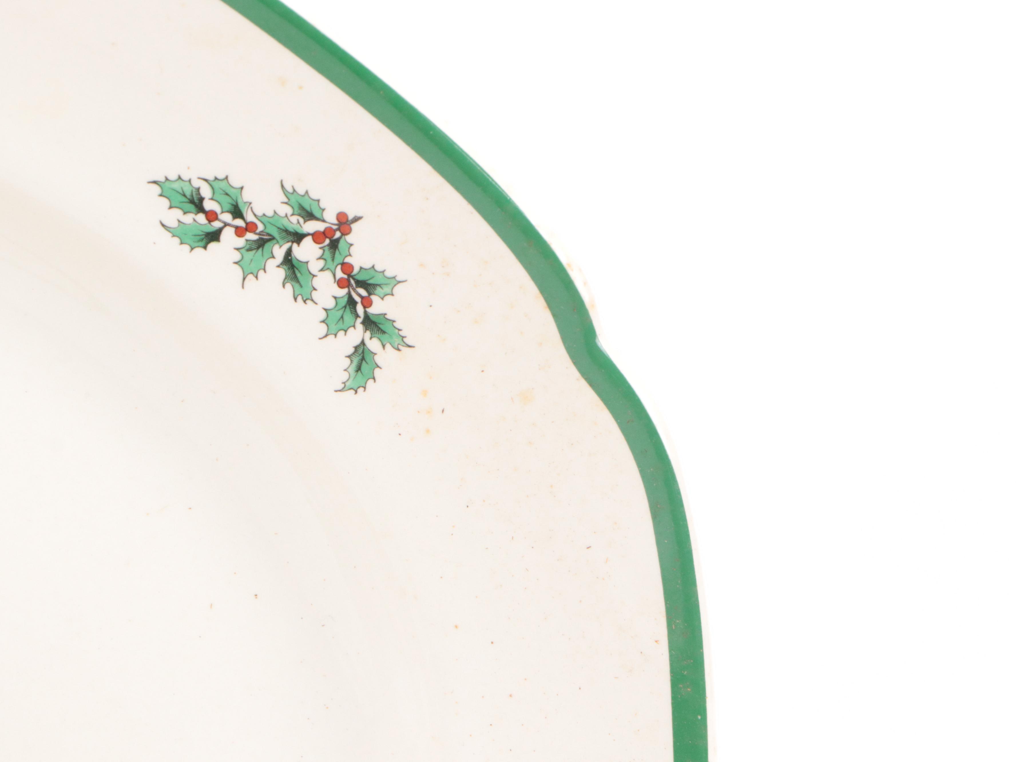 Spode "Christmas Tree" Ceramic Serving Platters, Bowls and Table Accessories