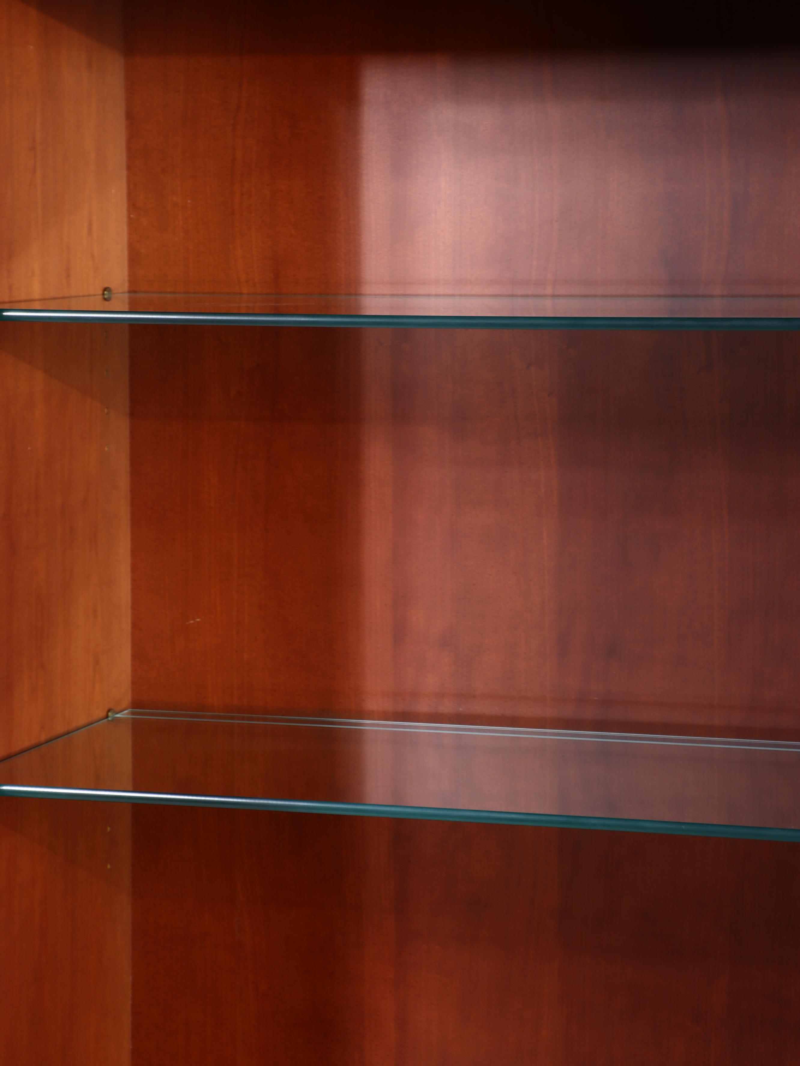 Hooker Furniture Louis Philippe Style Cherrywood and Maple Display Cabinet