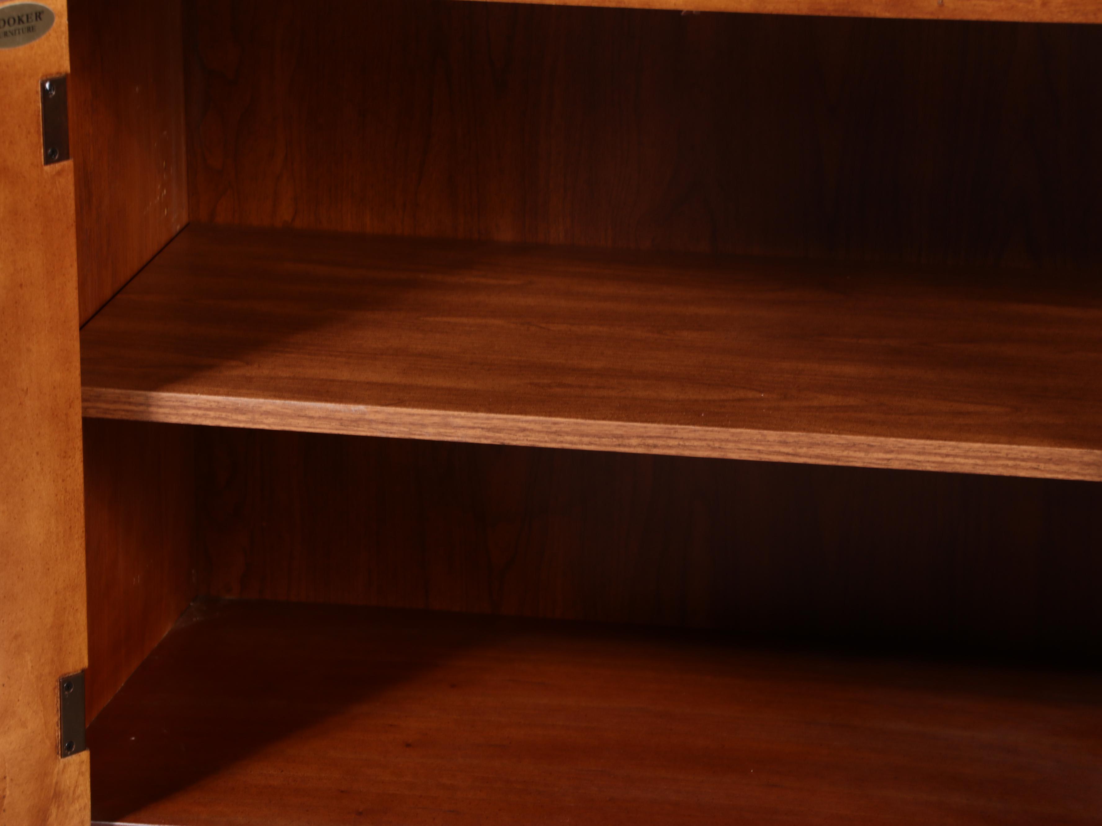 Hooker Furniture Louis Philippe Style Cherrywood and Maple Display Cabinet