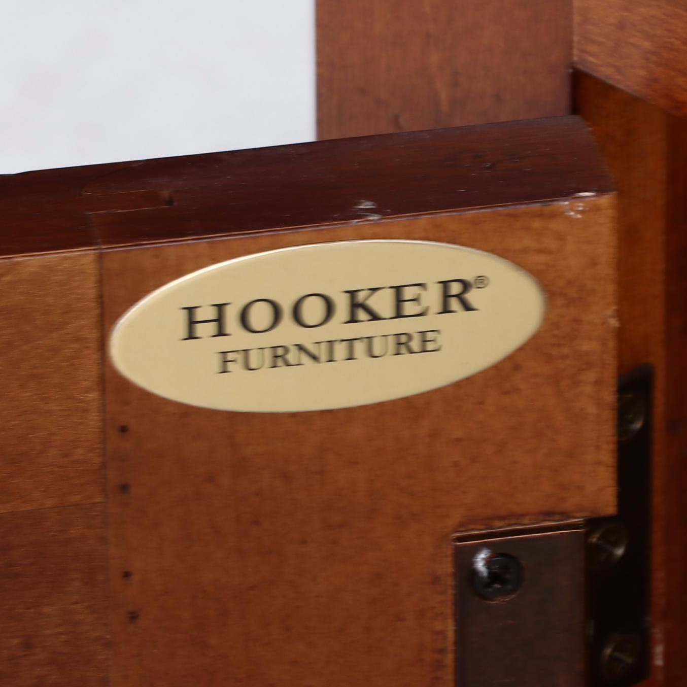 Hooker Furniture Louis Philippe Style Cherrywood and Maple Display Cabinet