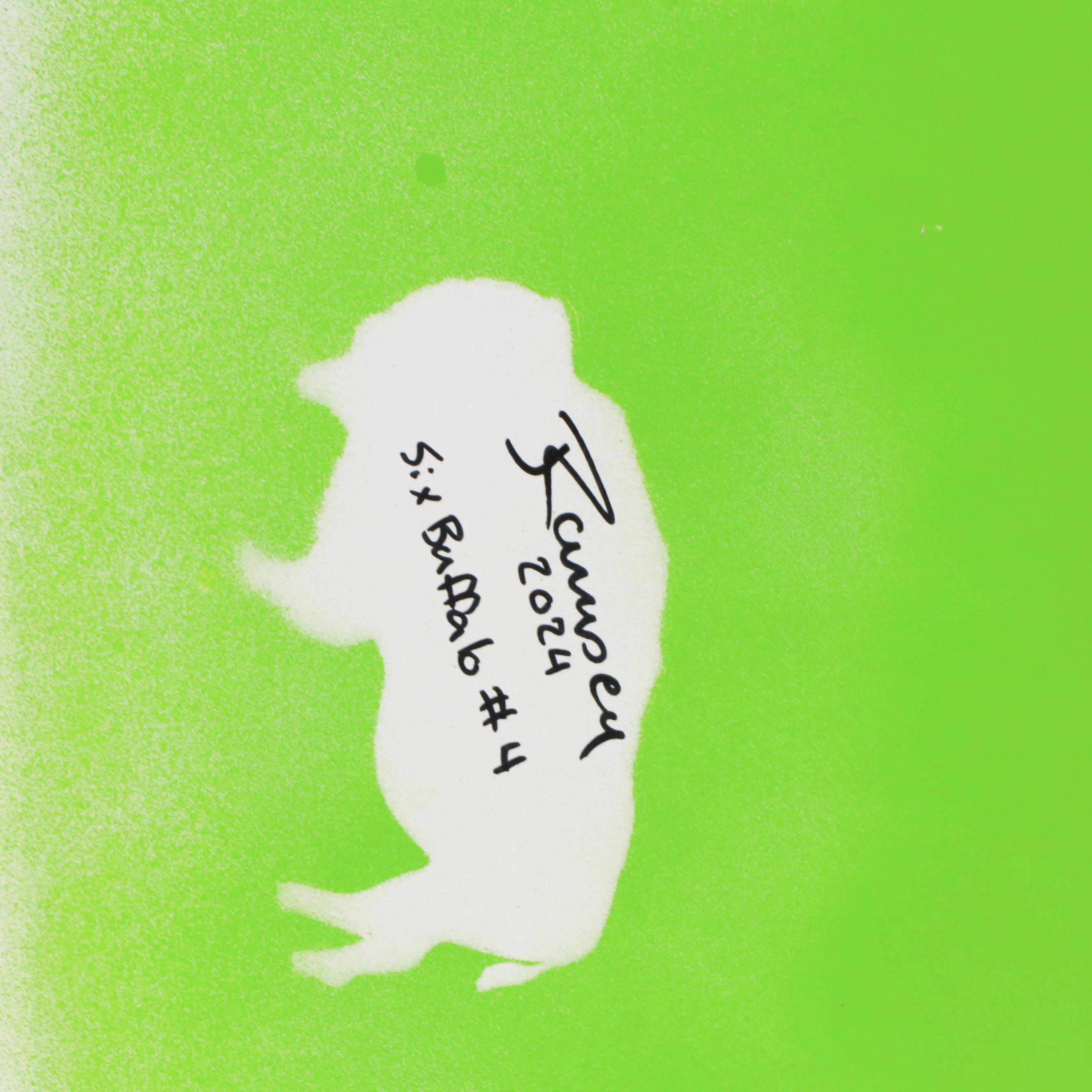 Joshua Ramsey Stylized Acrylic Painting "Six Buffalo #4," 2024