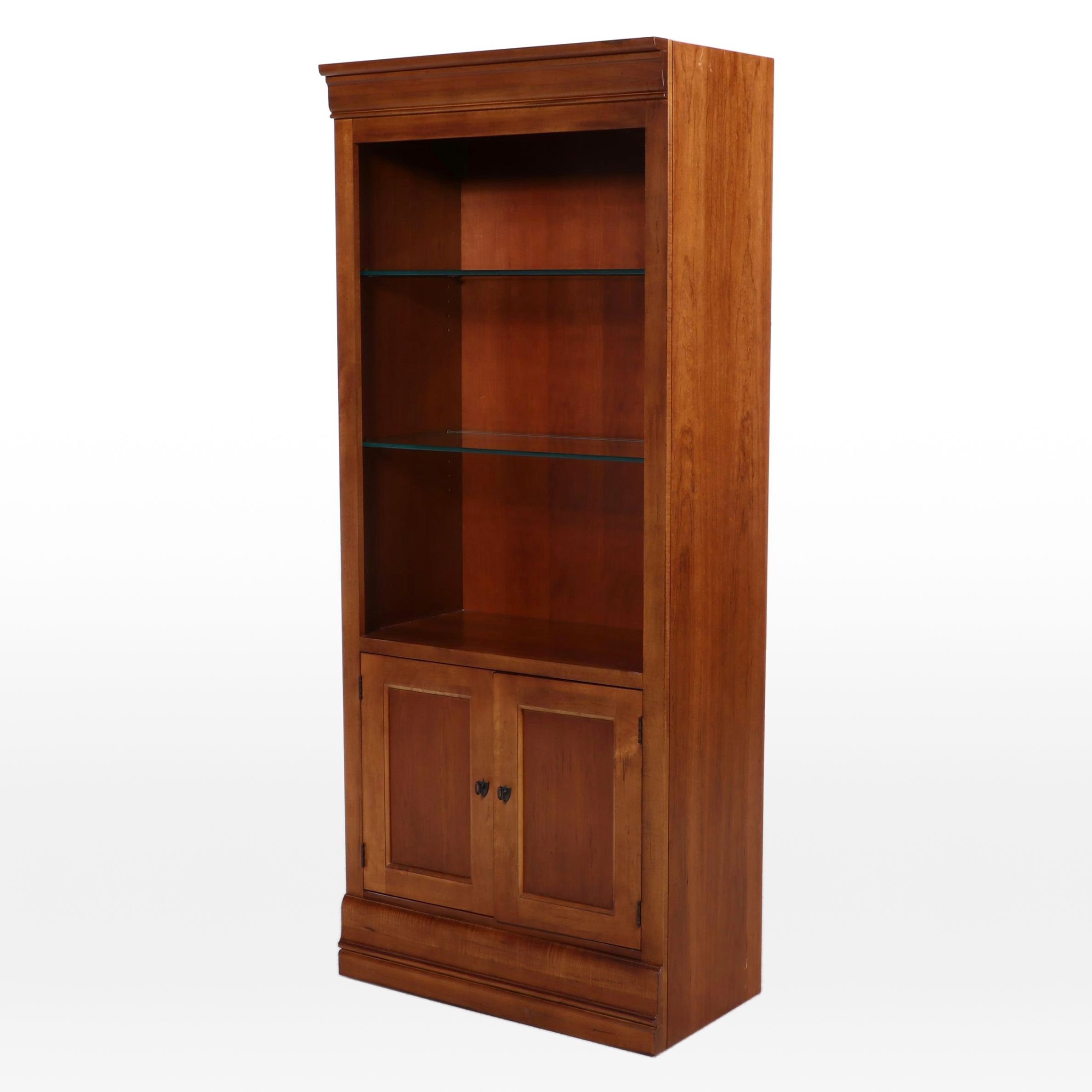 Hooker Furniture Louis Philippe Style Cherrywood and Maple Display Cabinet