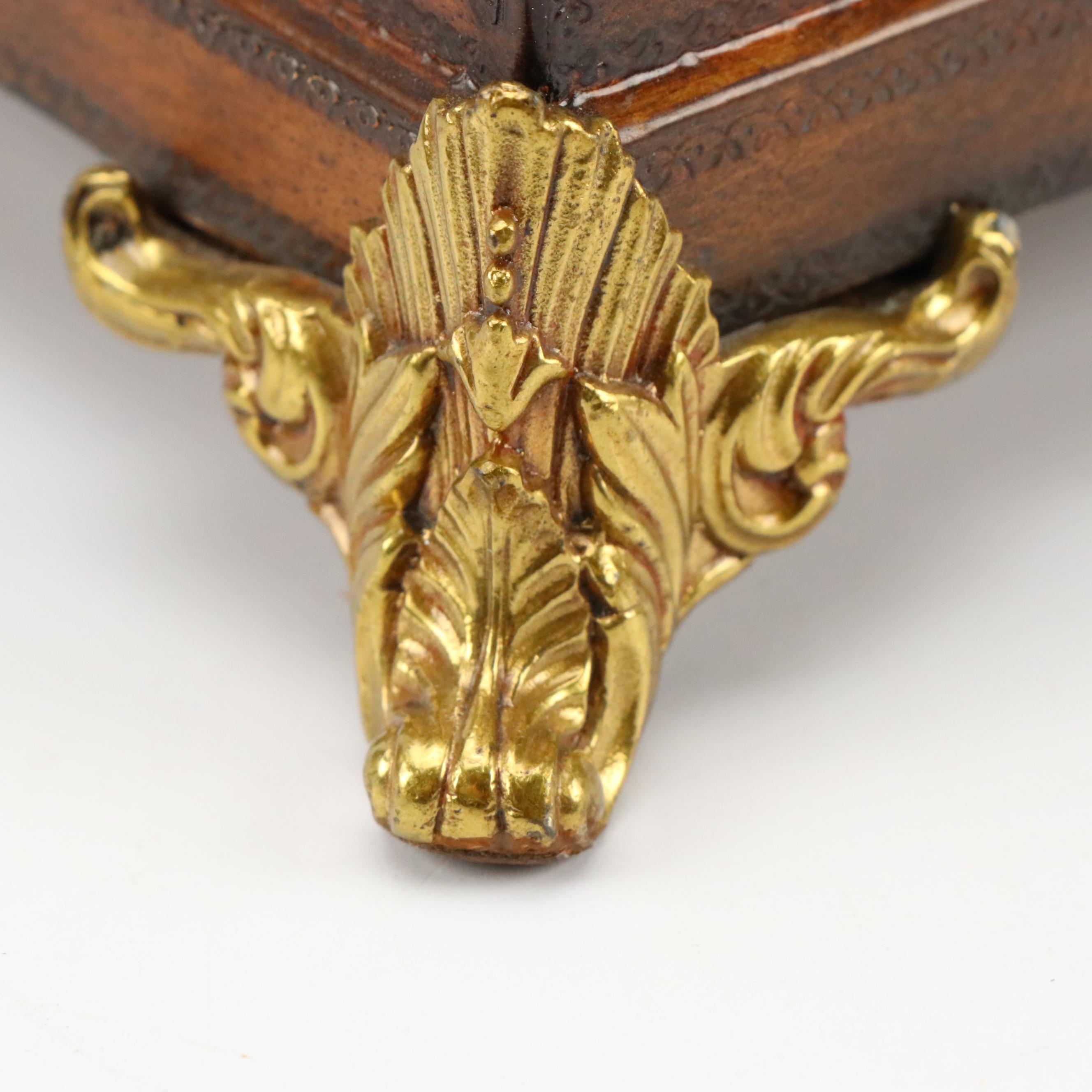 Maitland-Smith Faux Agate and Florentine Leather Casket Storage Boxes