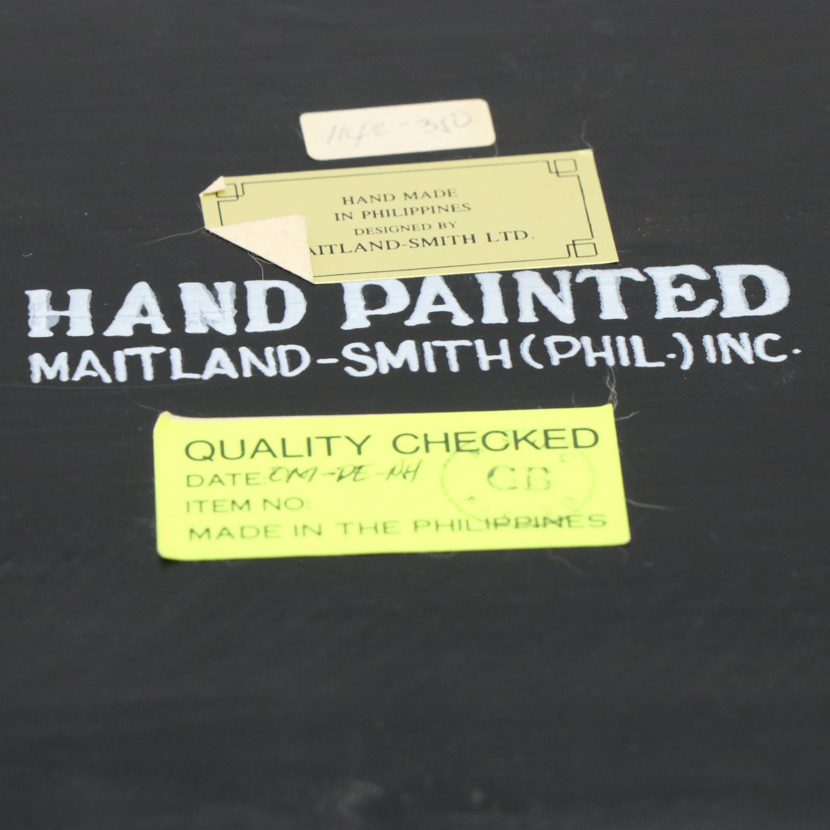 Maitland-Smith Faux Agate and Florentine Leather Casket Storage Boxes