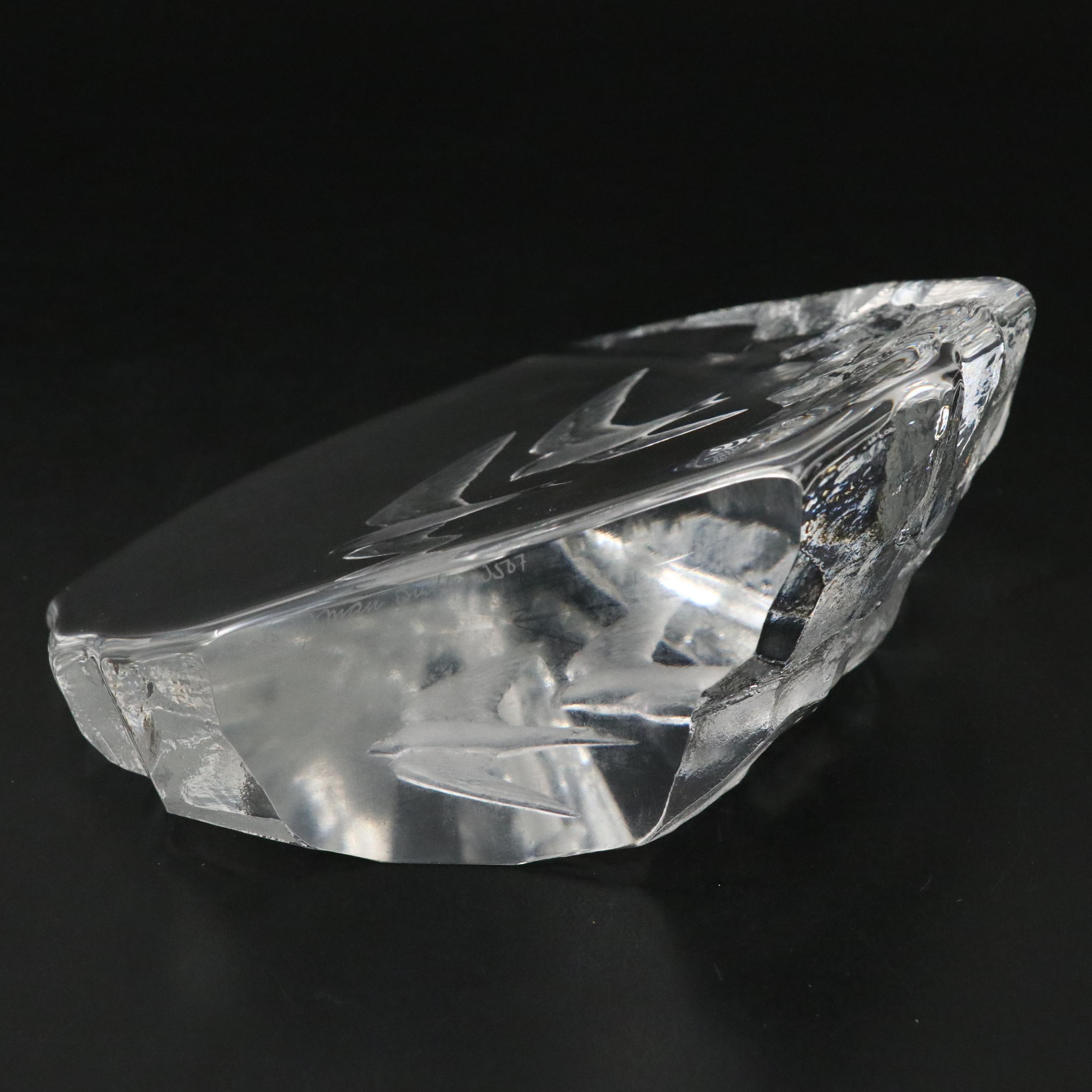 Mats Jonasson Crystal Figure, Mikasa "Platinum" Vase, and Kosta Vase