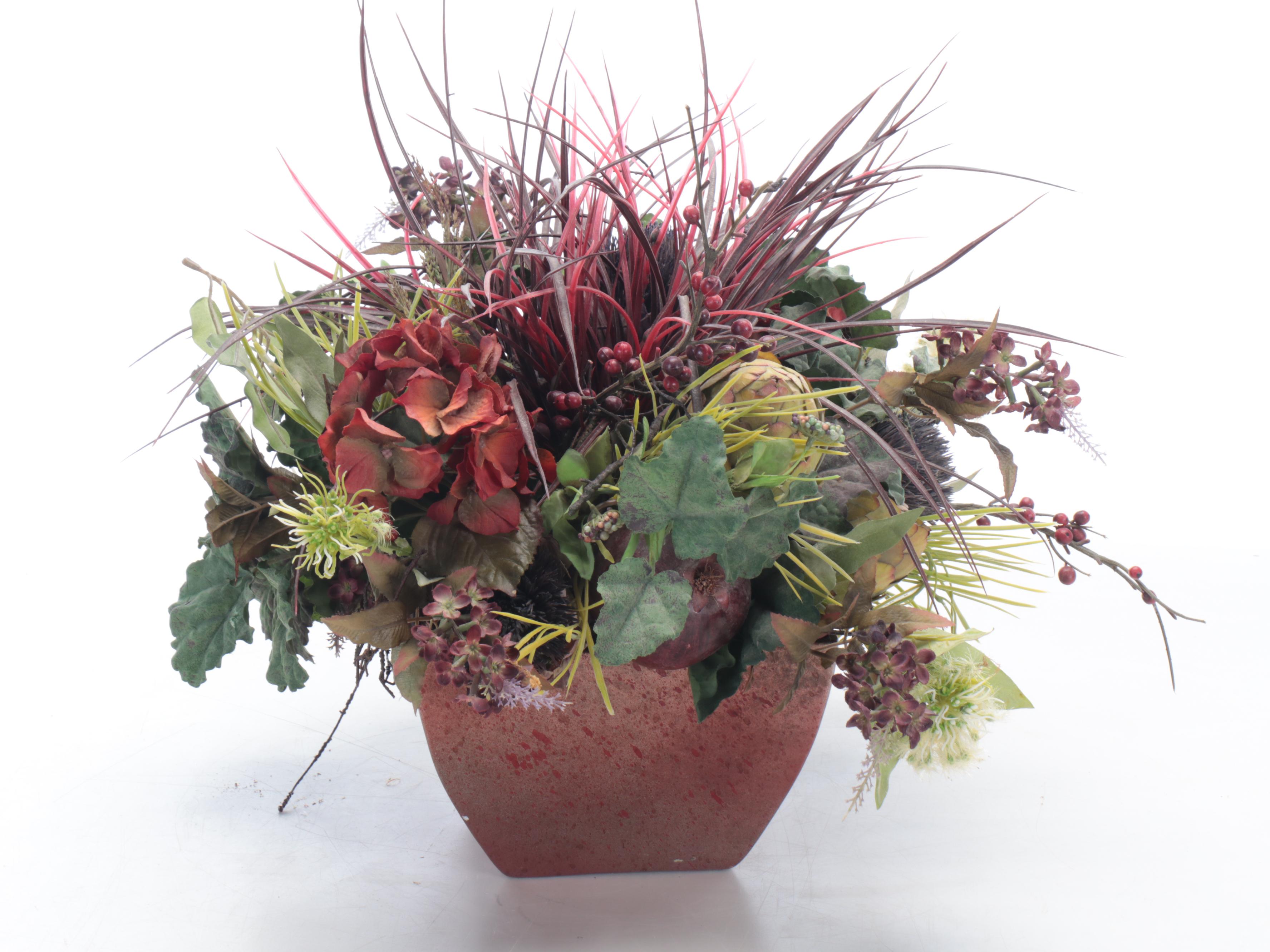 Artificial Greenery Arrangements with Decorative Lanterns