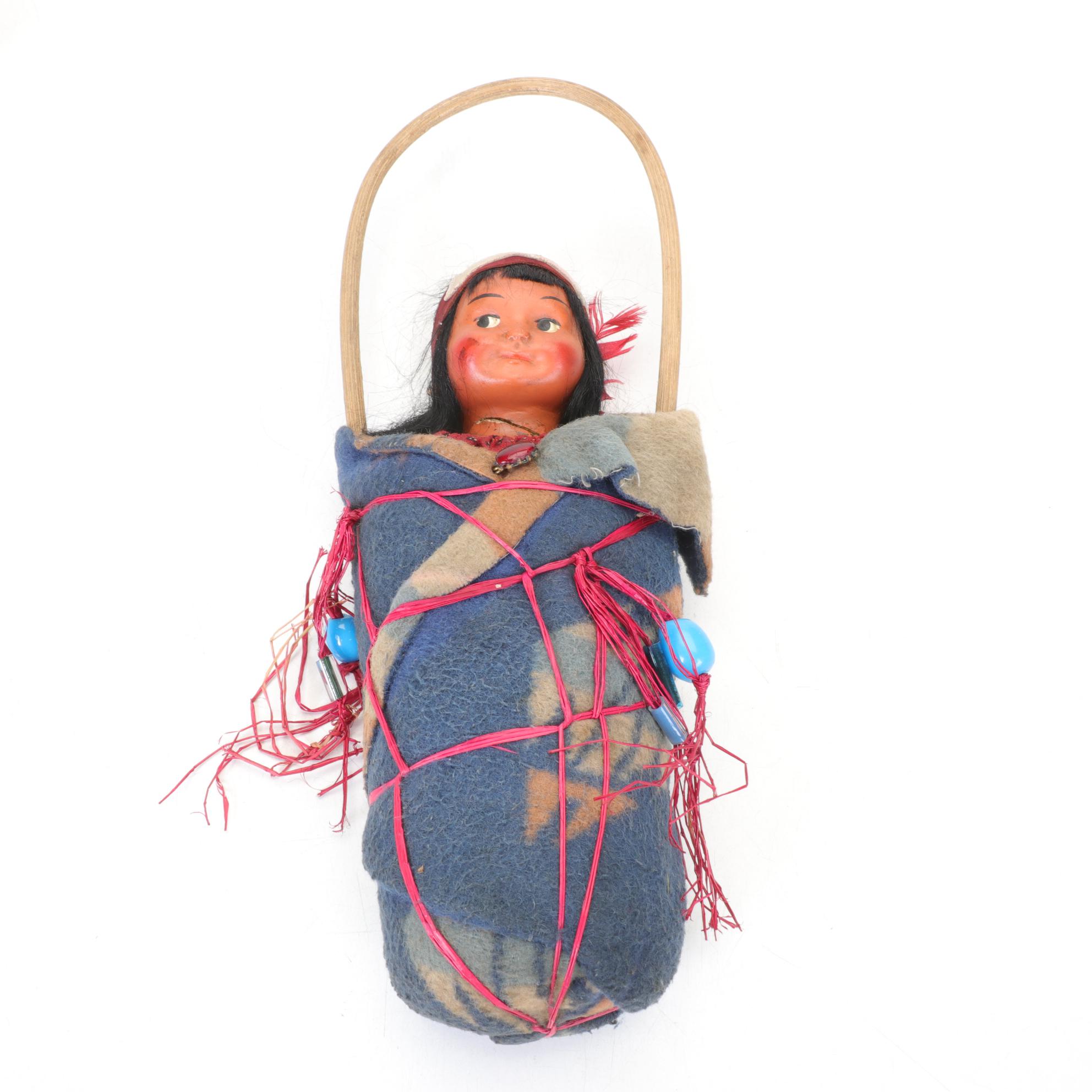 Native American Style Skookum Dolls, Mother and Child Collection